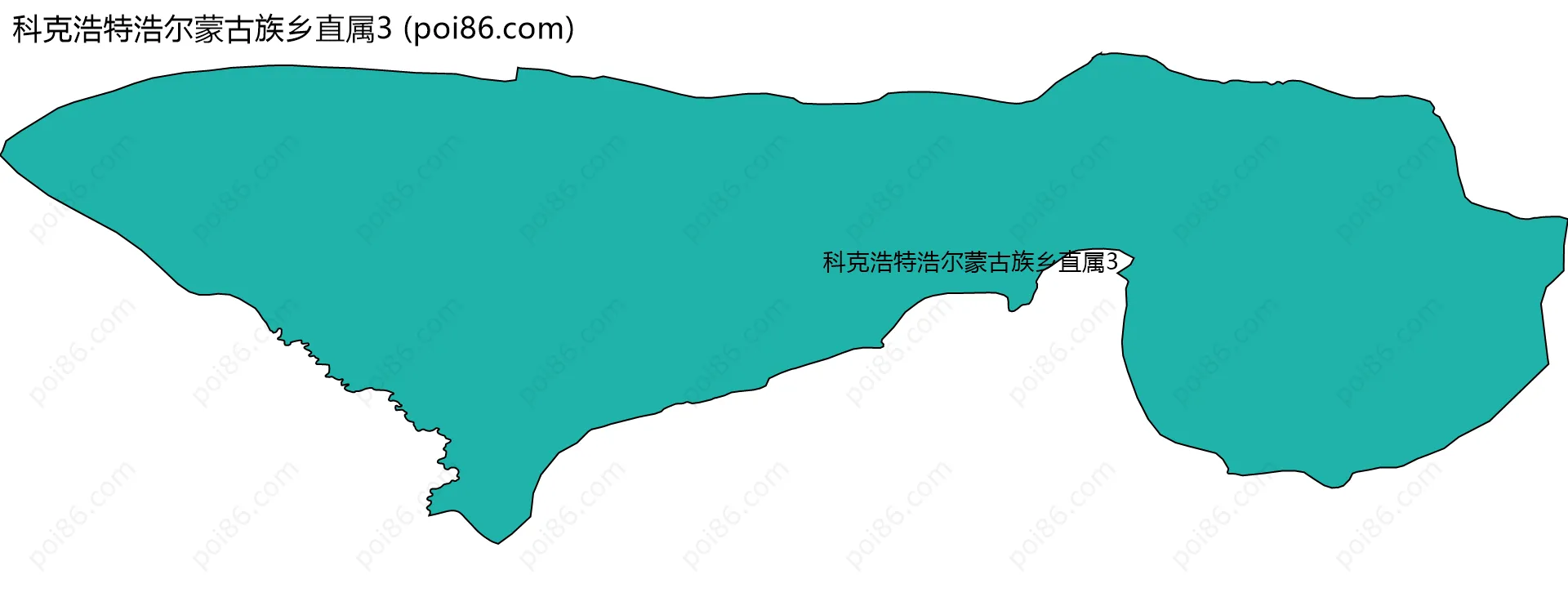 科克浩特浩尔蒙古族乡直属3边界地图