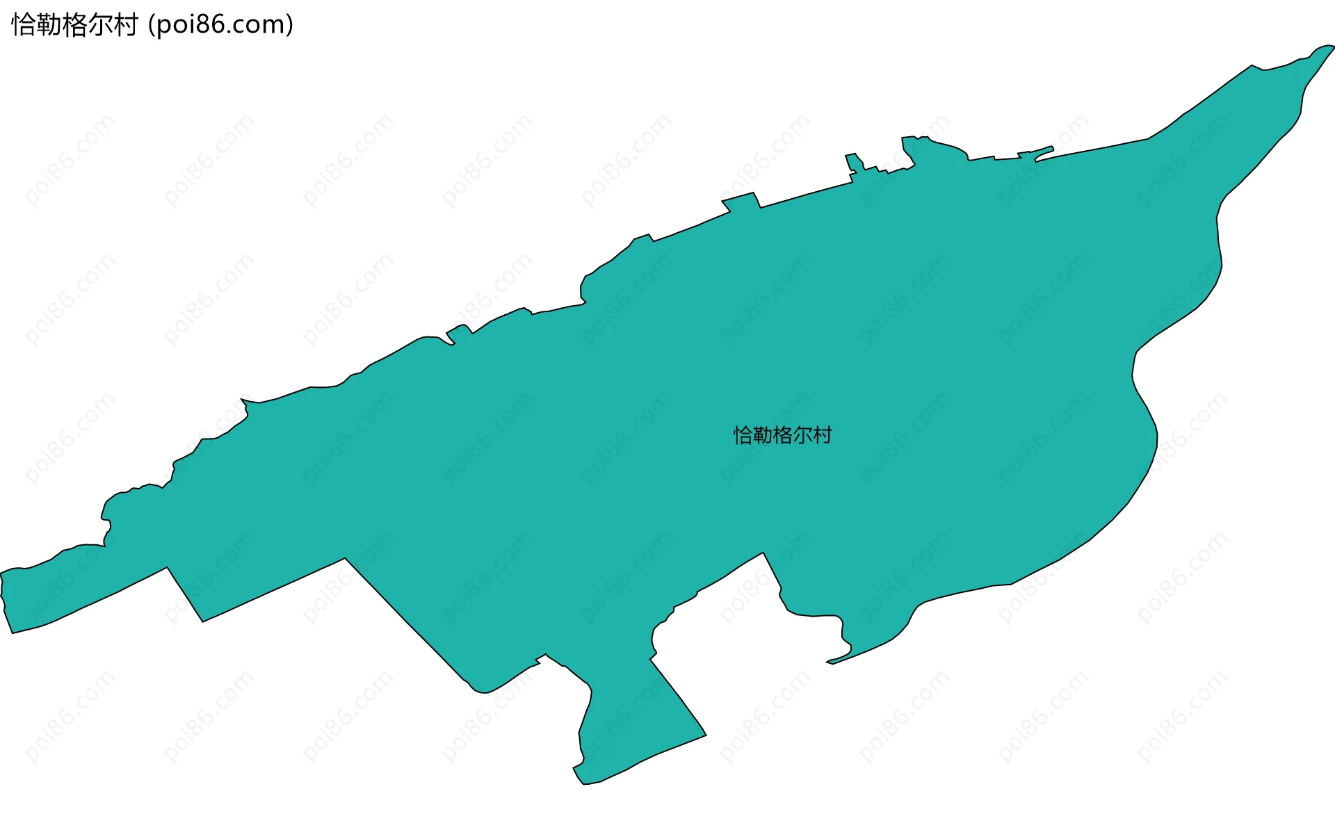 恰勒格尔村边界地图