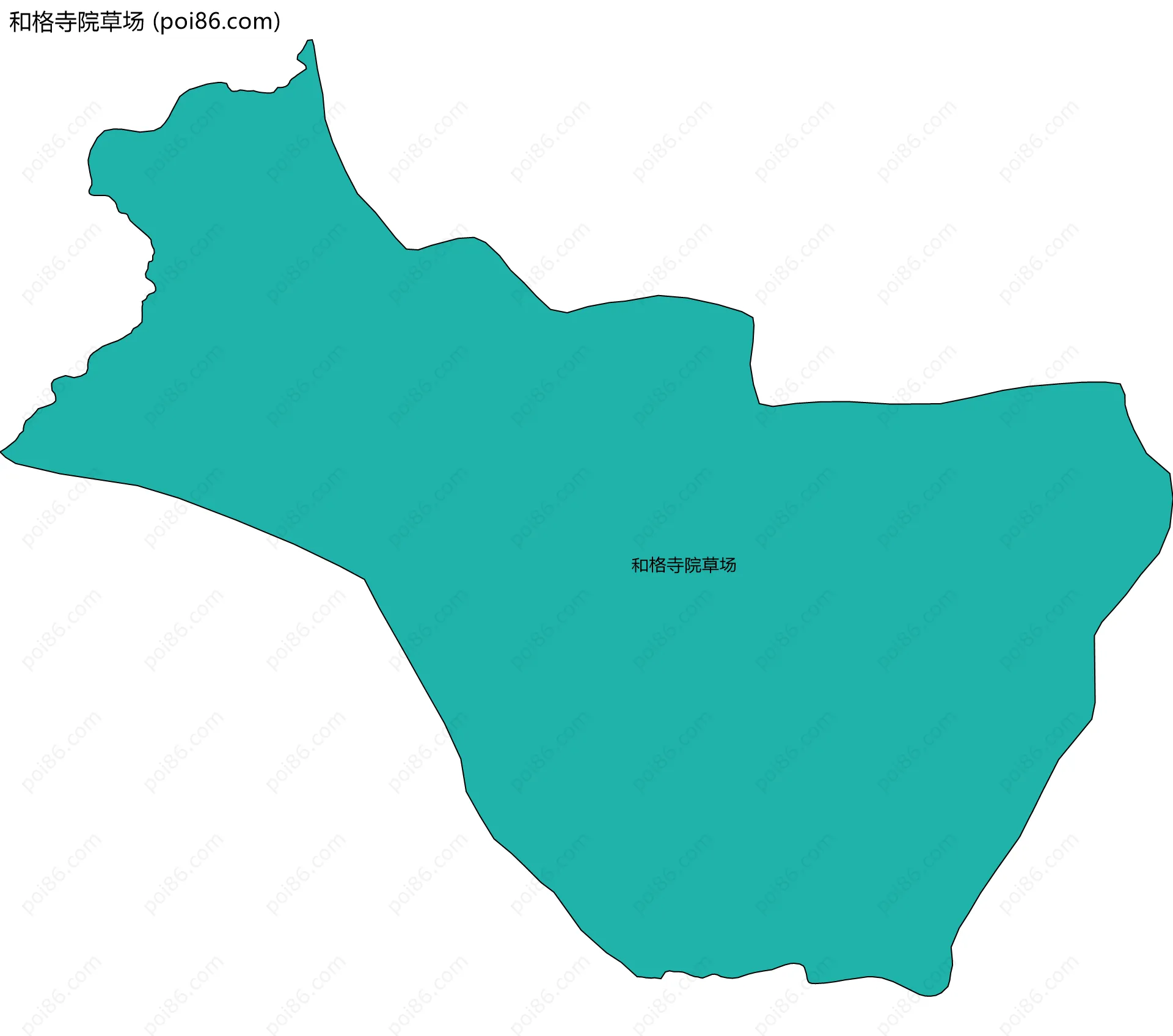 和格寺院草场边界地图