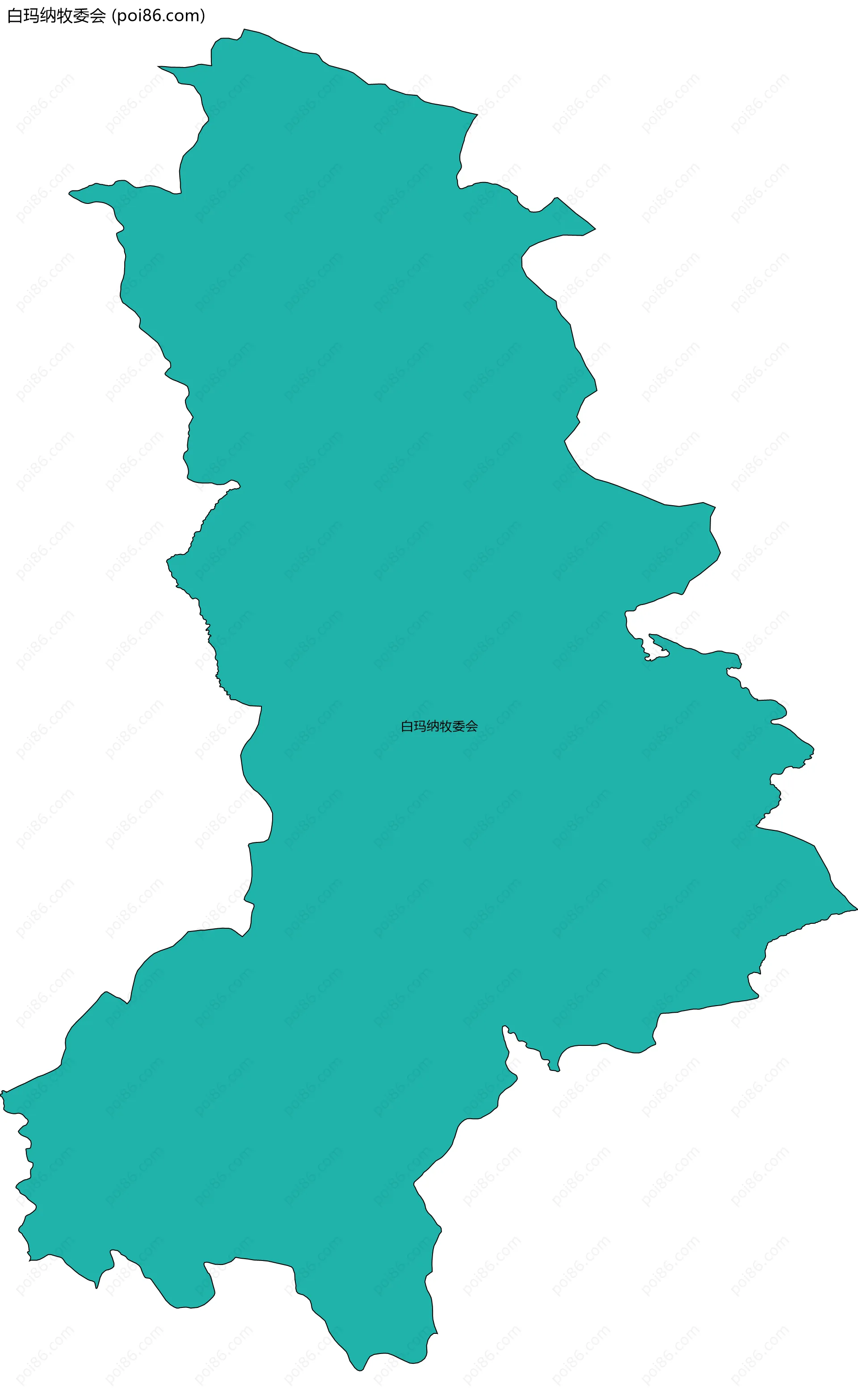 白玛纳牧委会边界地图