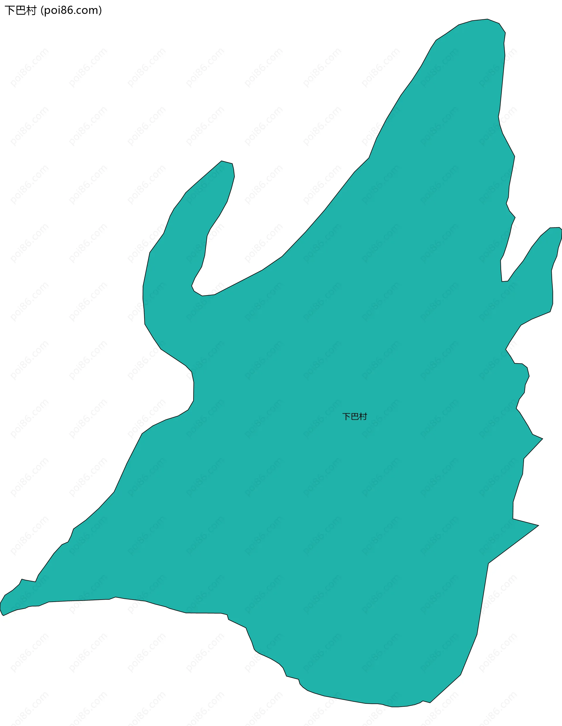 下巴村边界地图