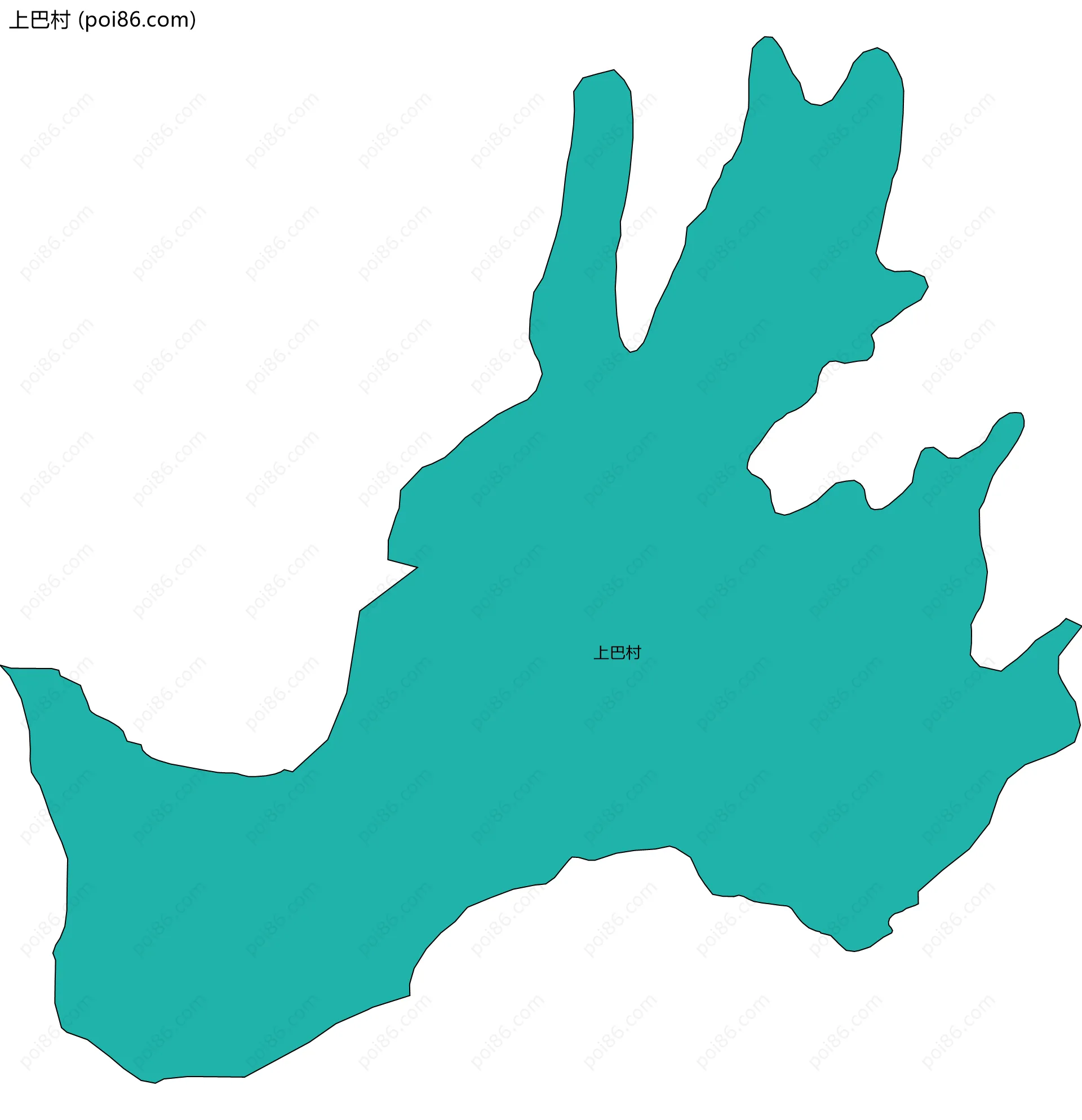 上巴村边界地图