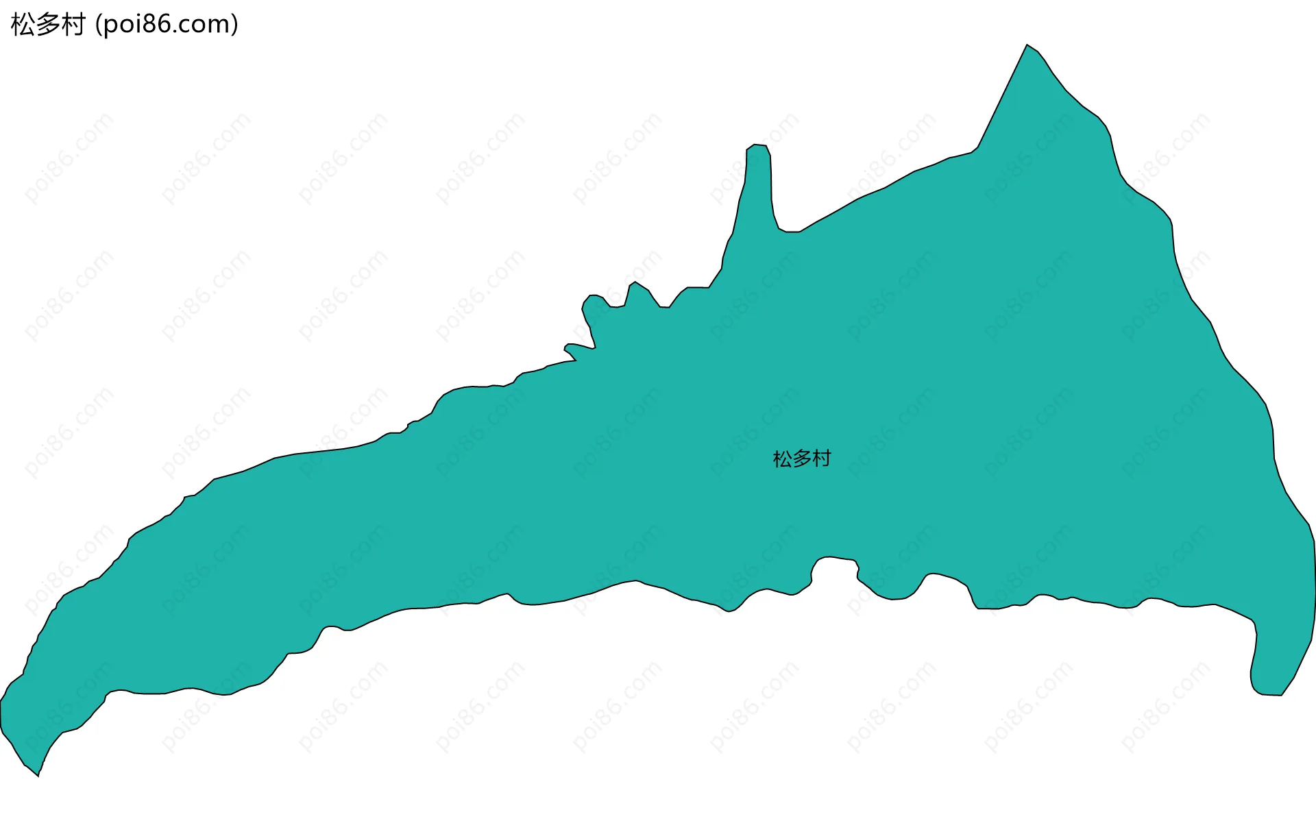 松多村边界地图