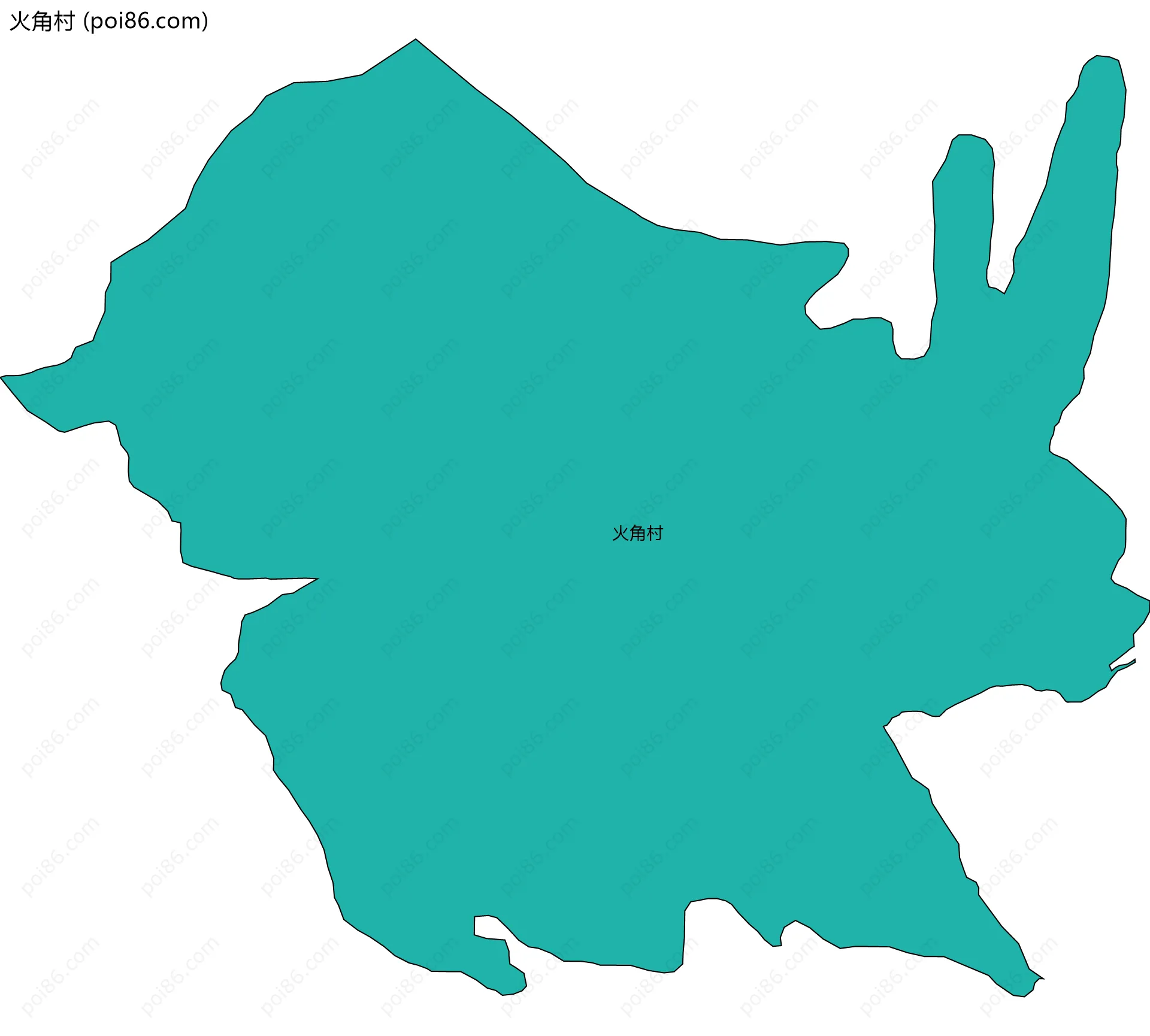 火角村边界地图