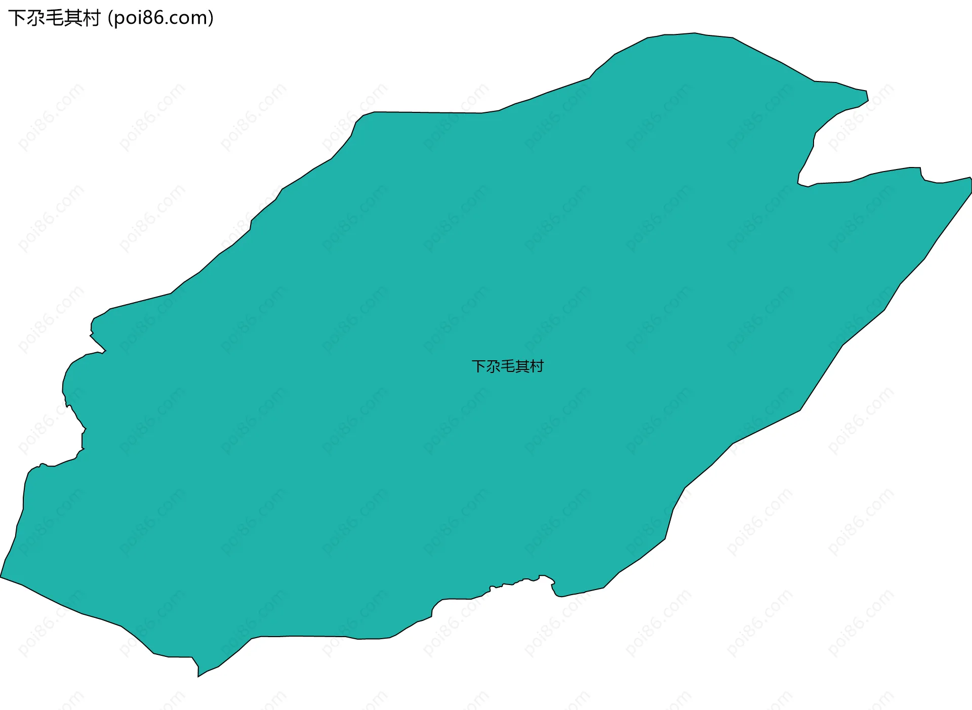 下尕毛其村边界地图