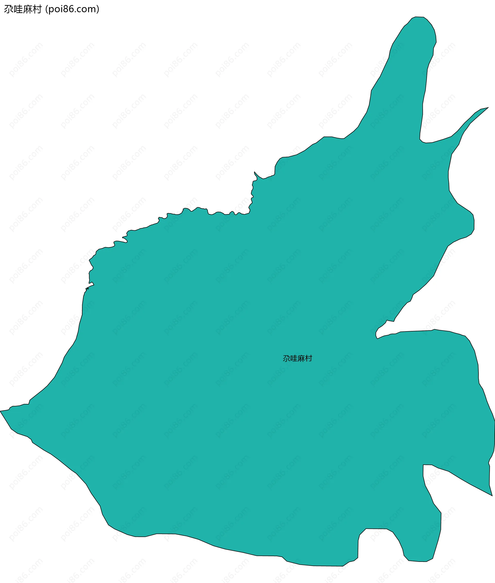 尕哇麻村边界地图