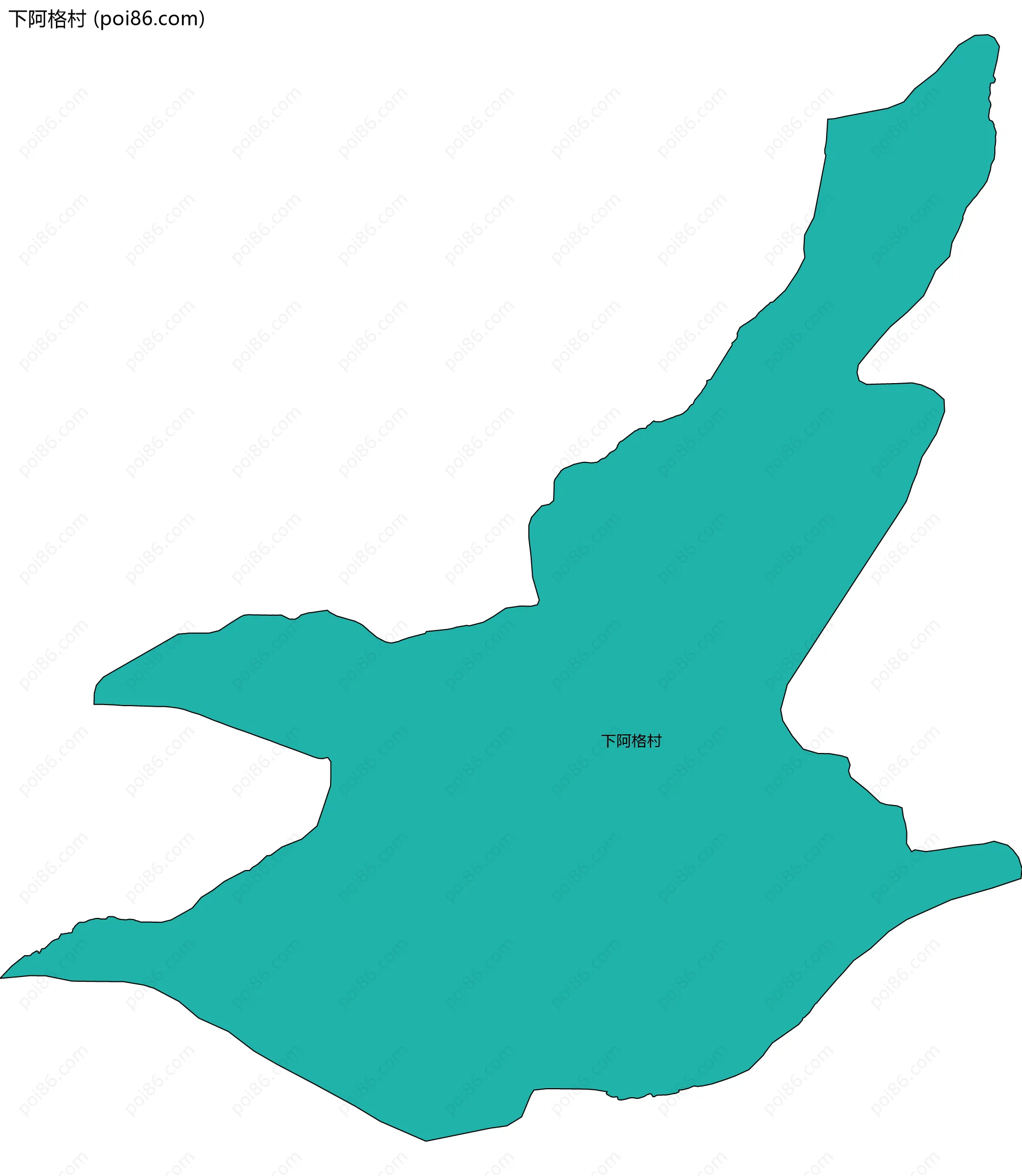 下阿格村边界地图