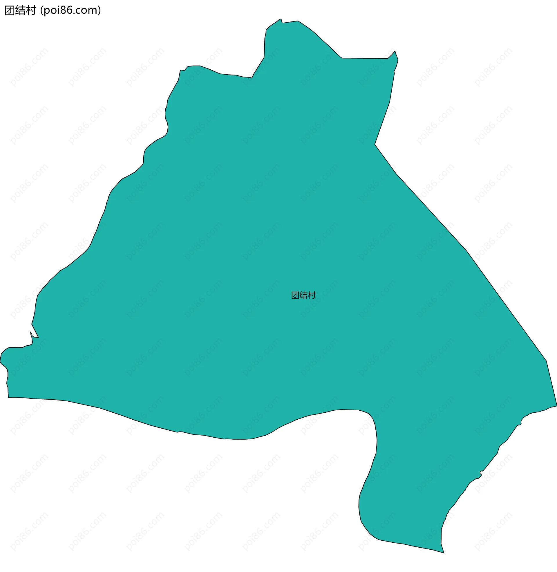 团结村边界地图