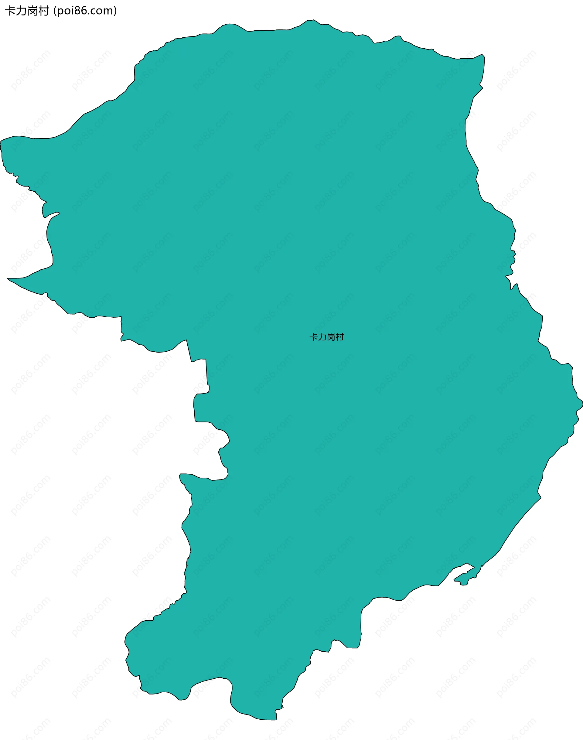 卡力岗村边界地图