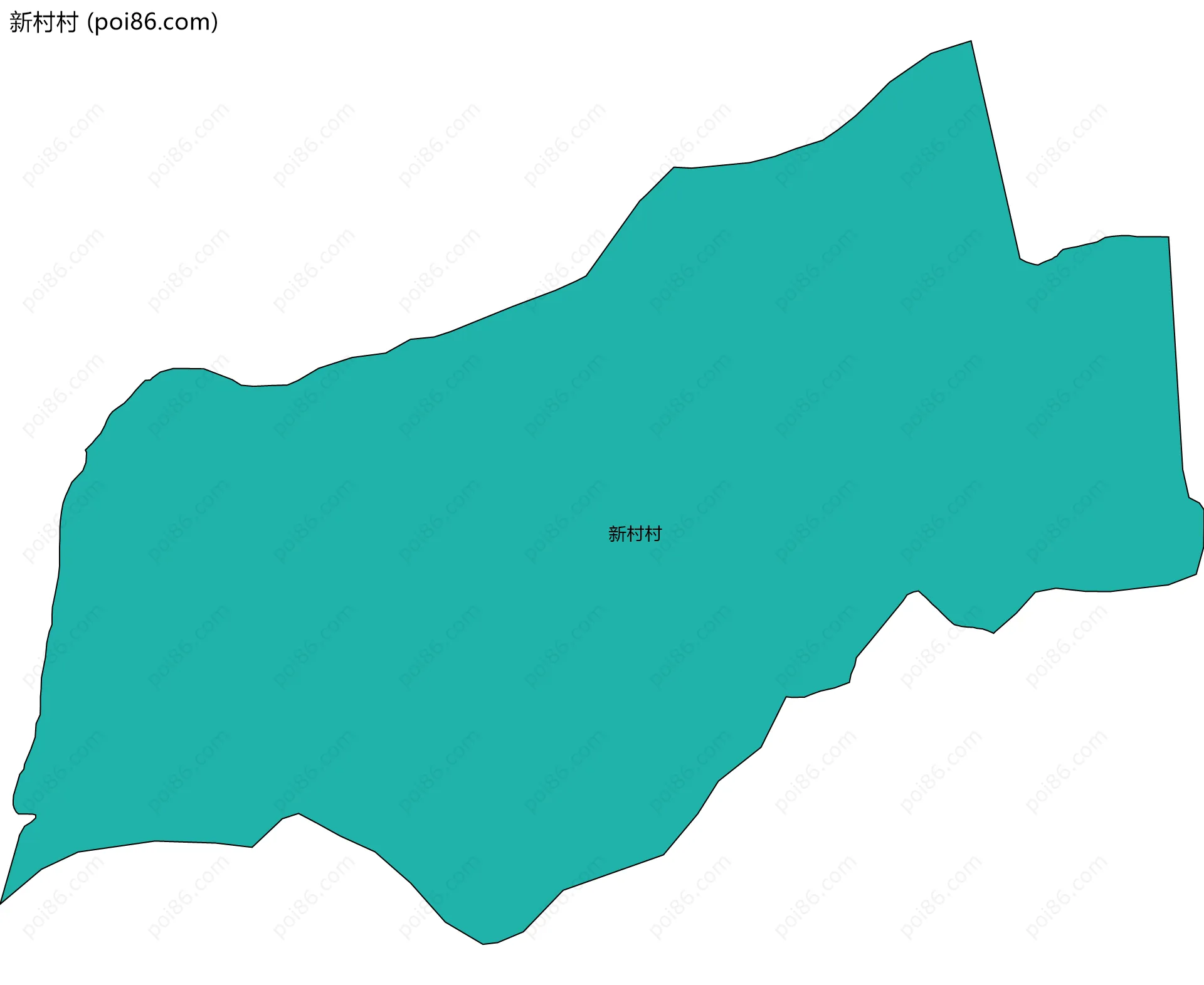 新村村边界地图