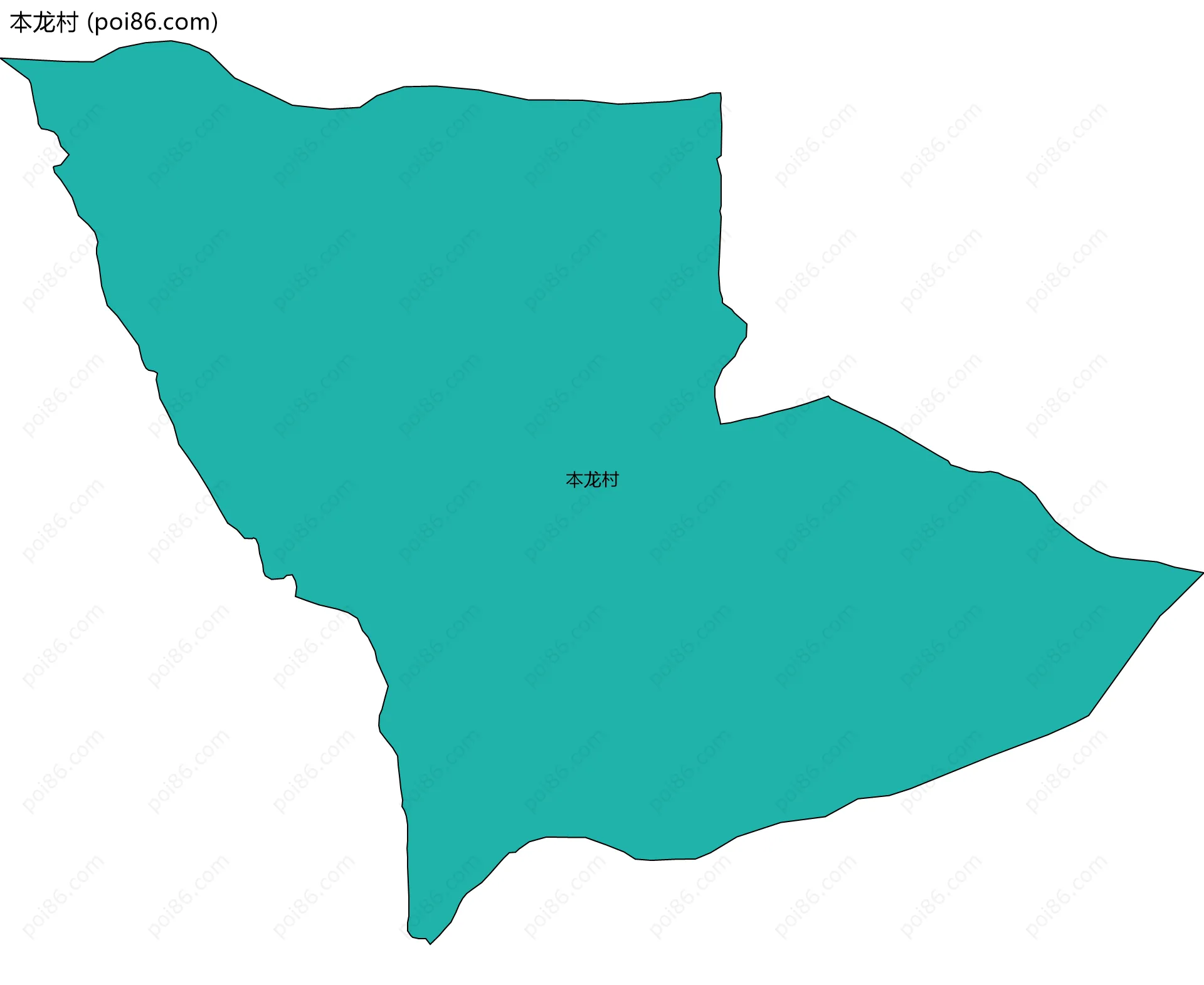 本龙村边界地图