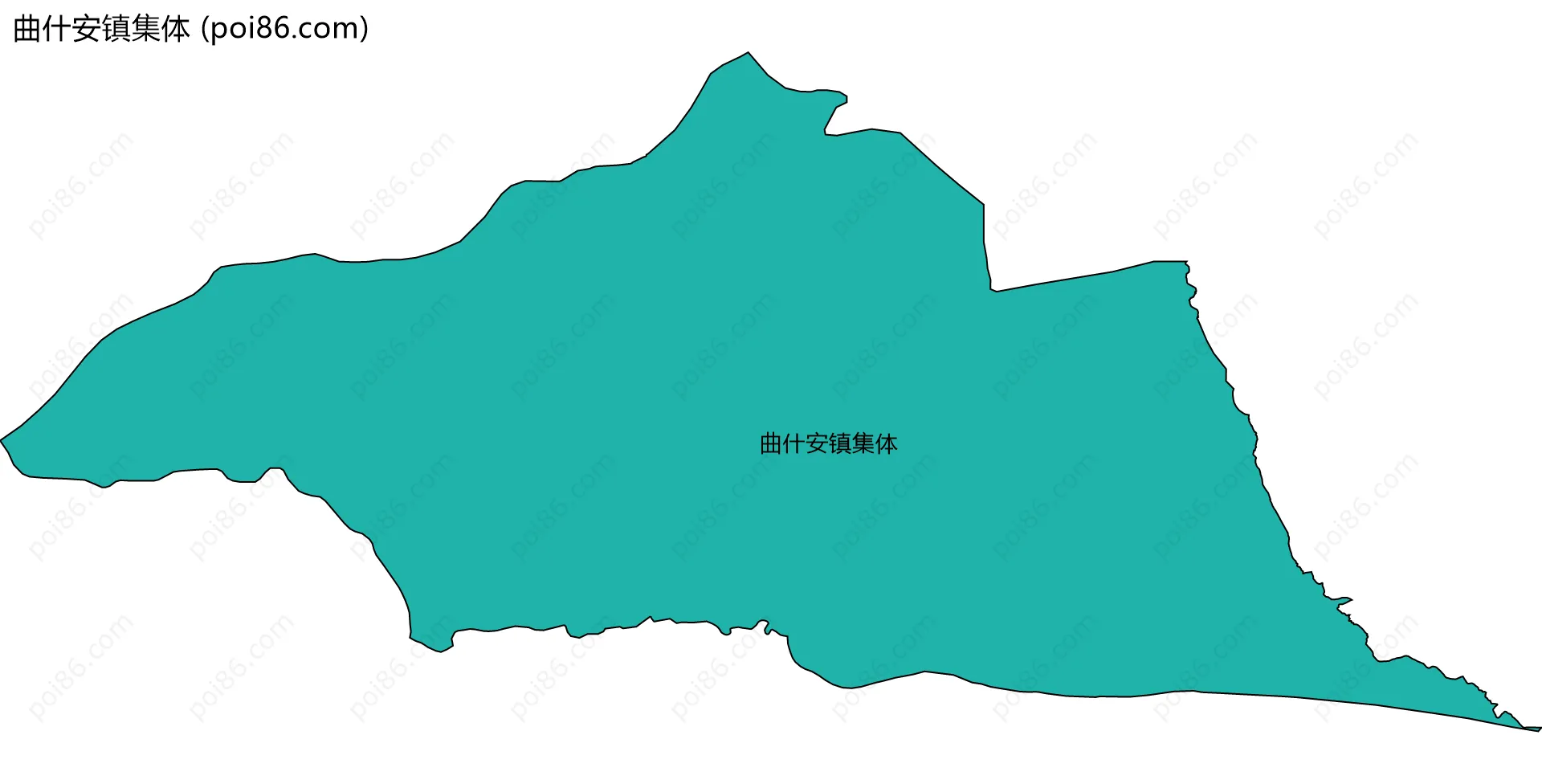 曲什安镇集体边界地图