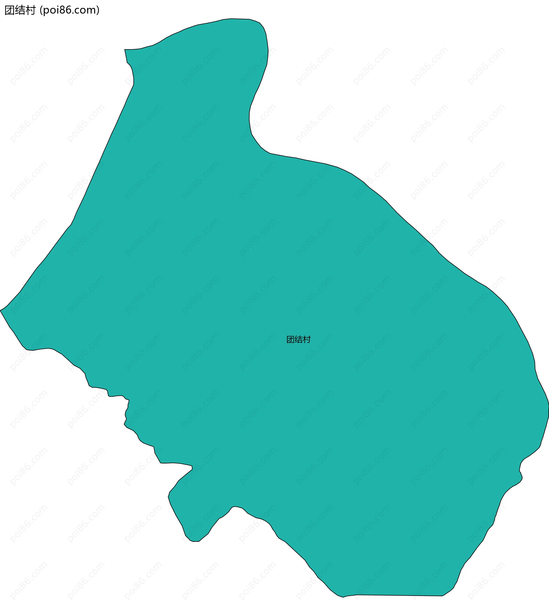 团结村边界地图