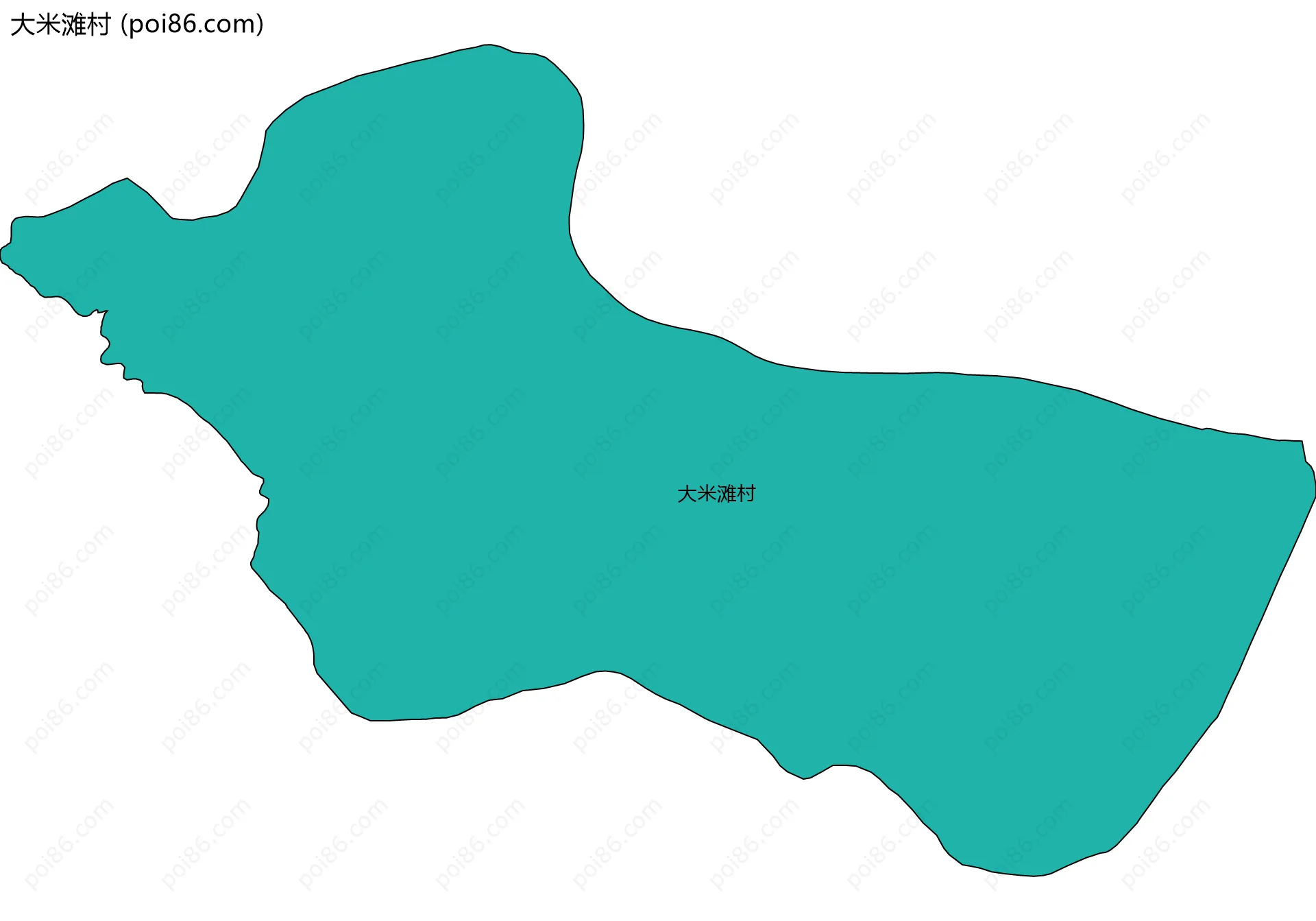 大米滩村边界地图