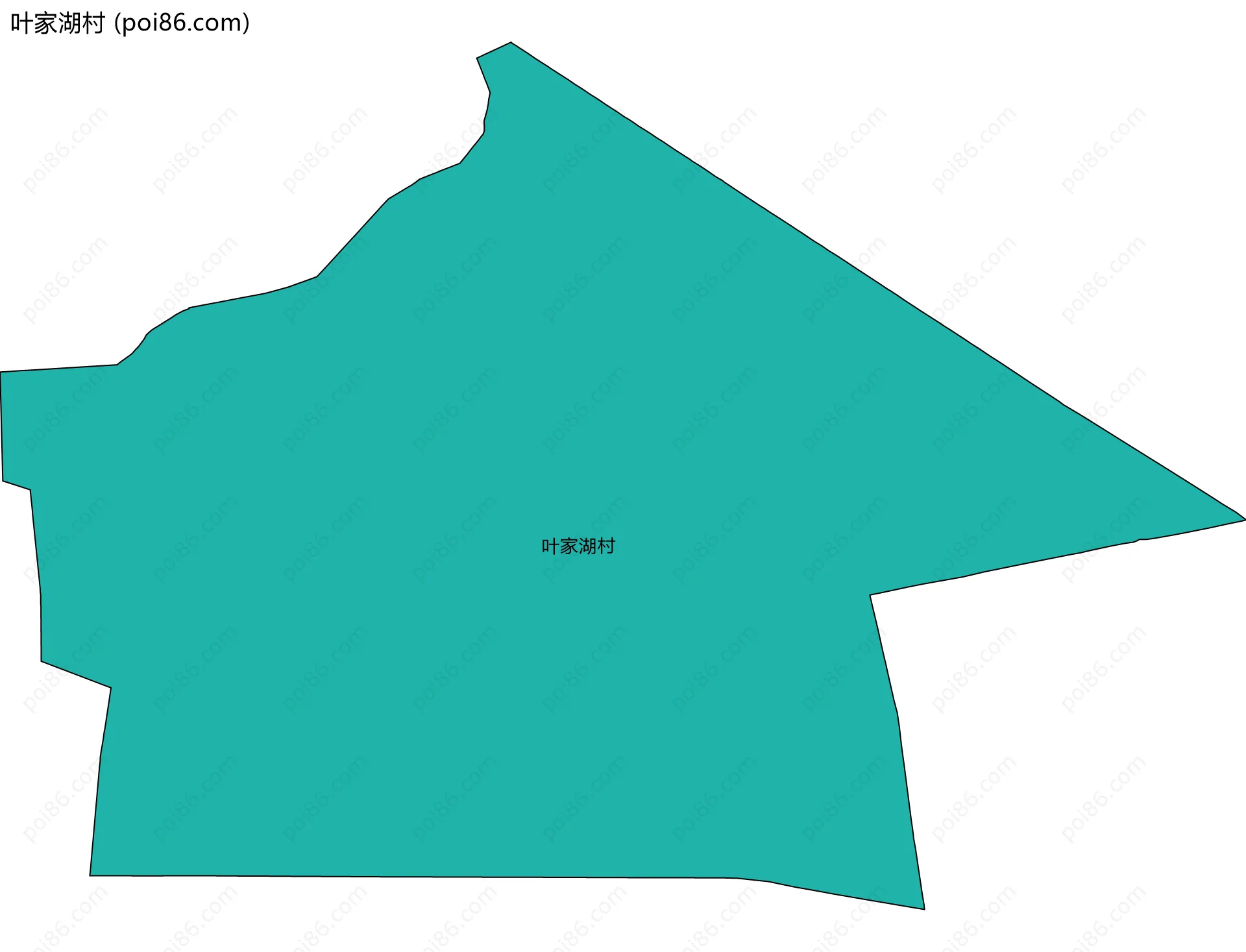 叶家湖村边界地图