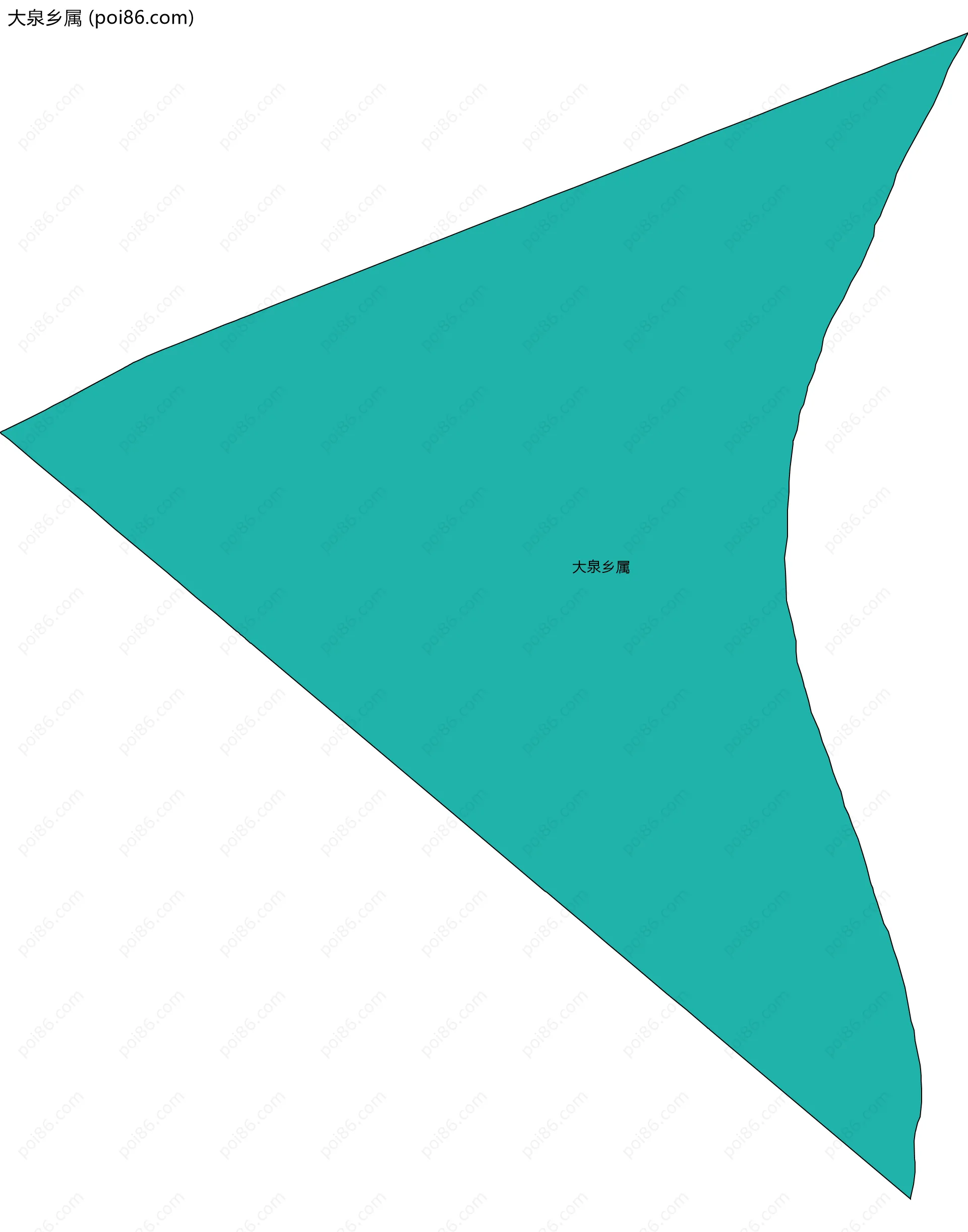 大泉乡属边界地图