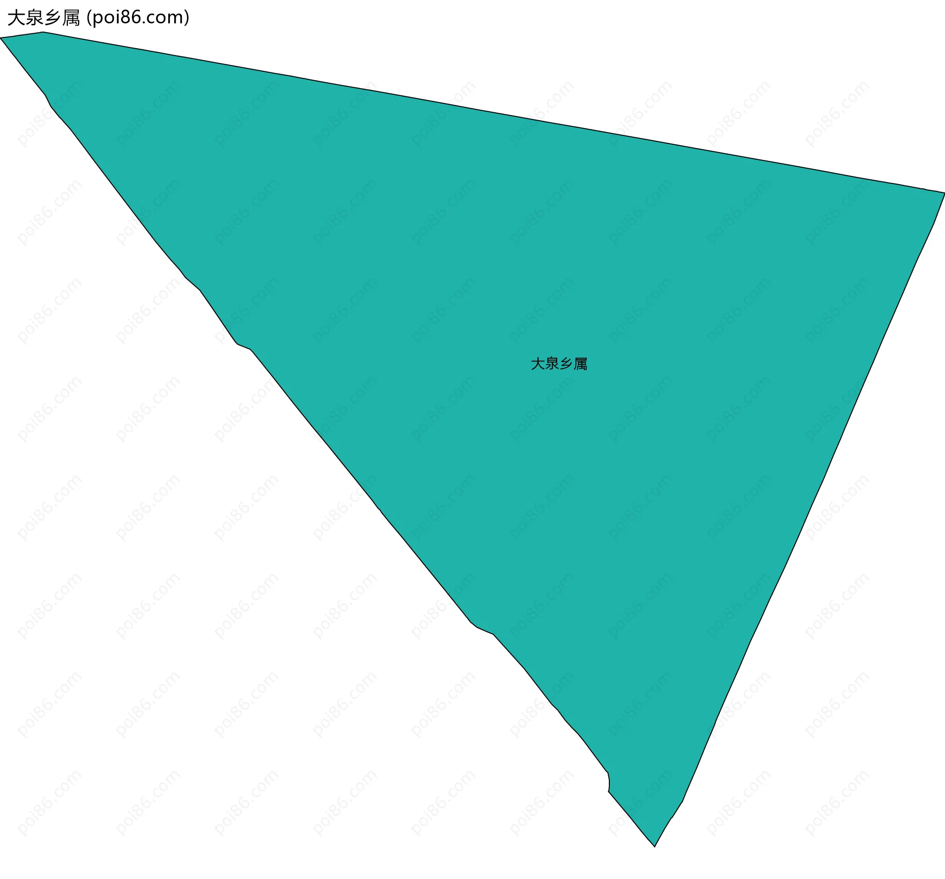 大泉乡属边界地图