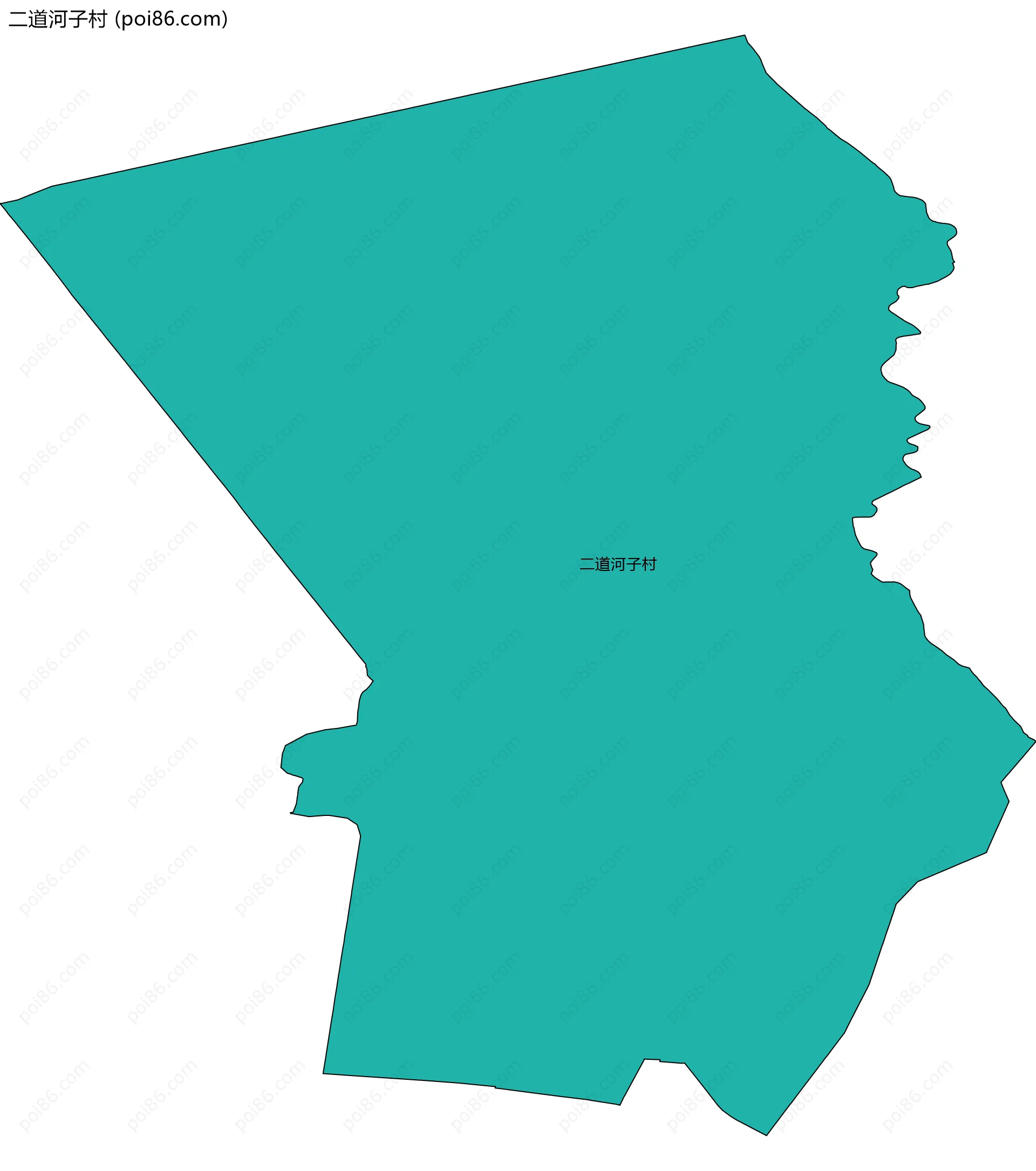 二道河子村边界地图