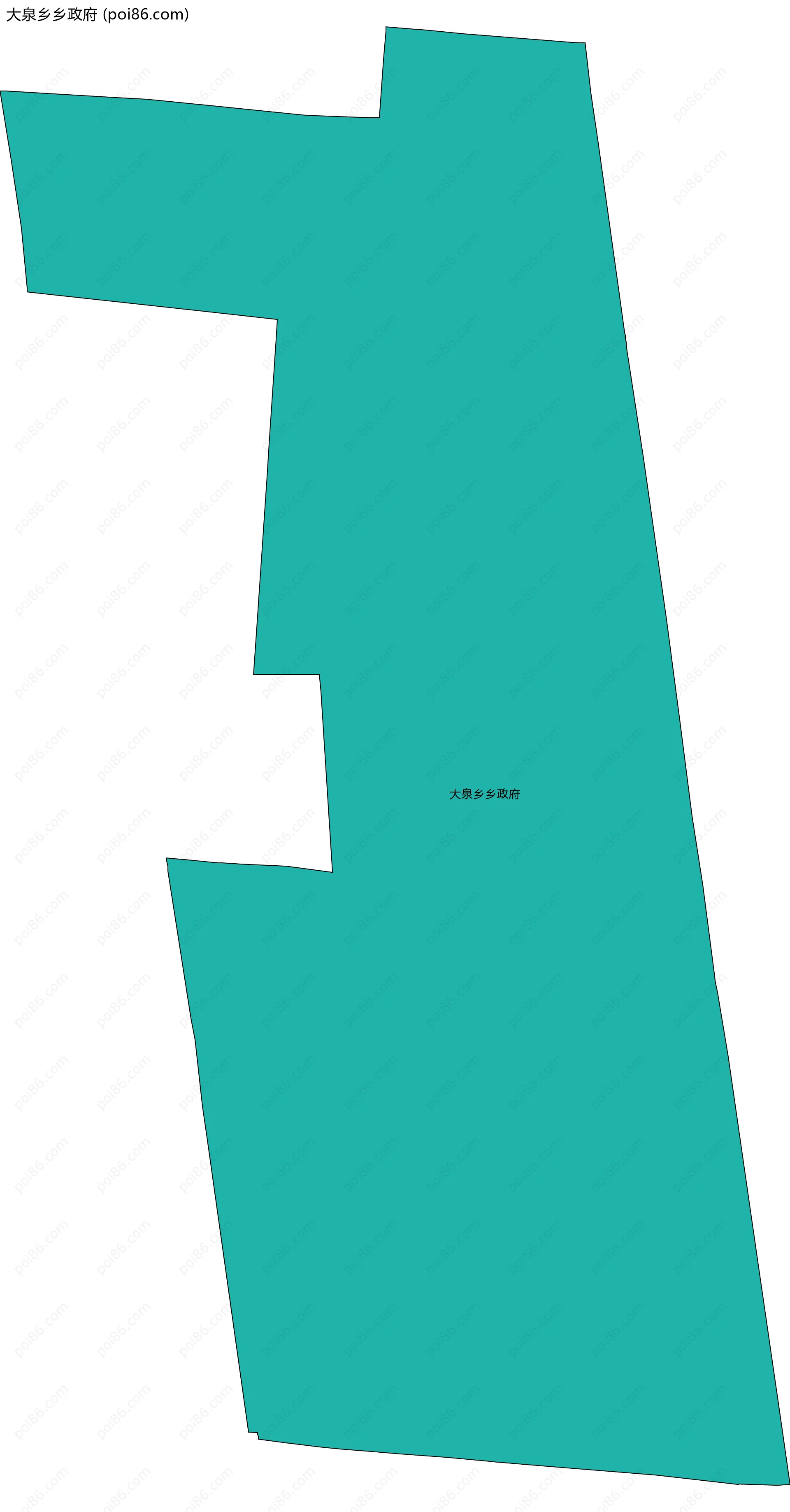 大泉乡乡政府边界地图