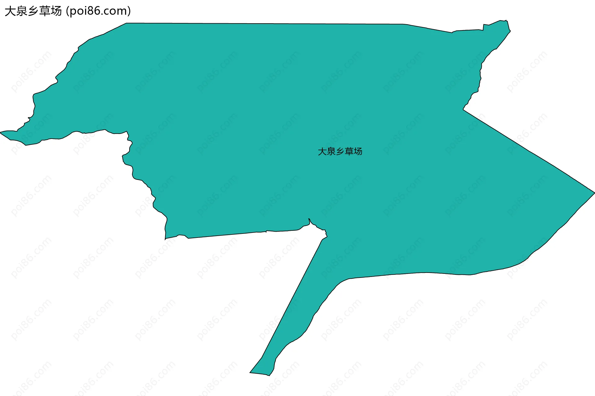 大泉乡草场边界地图