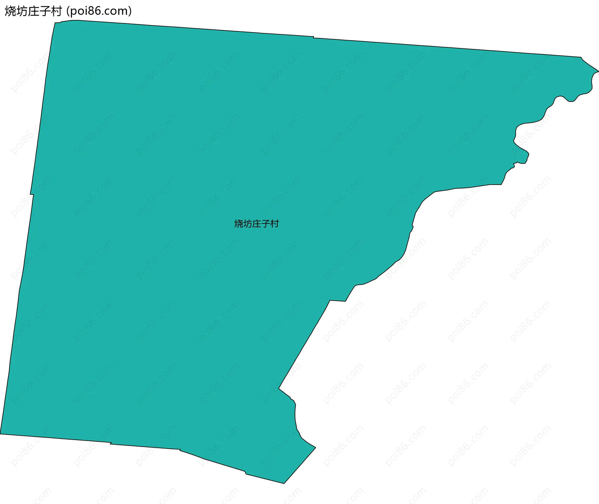 烧坊庄子村边界地图