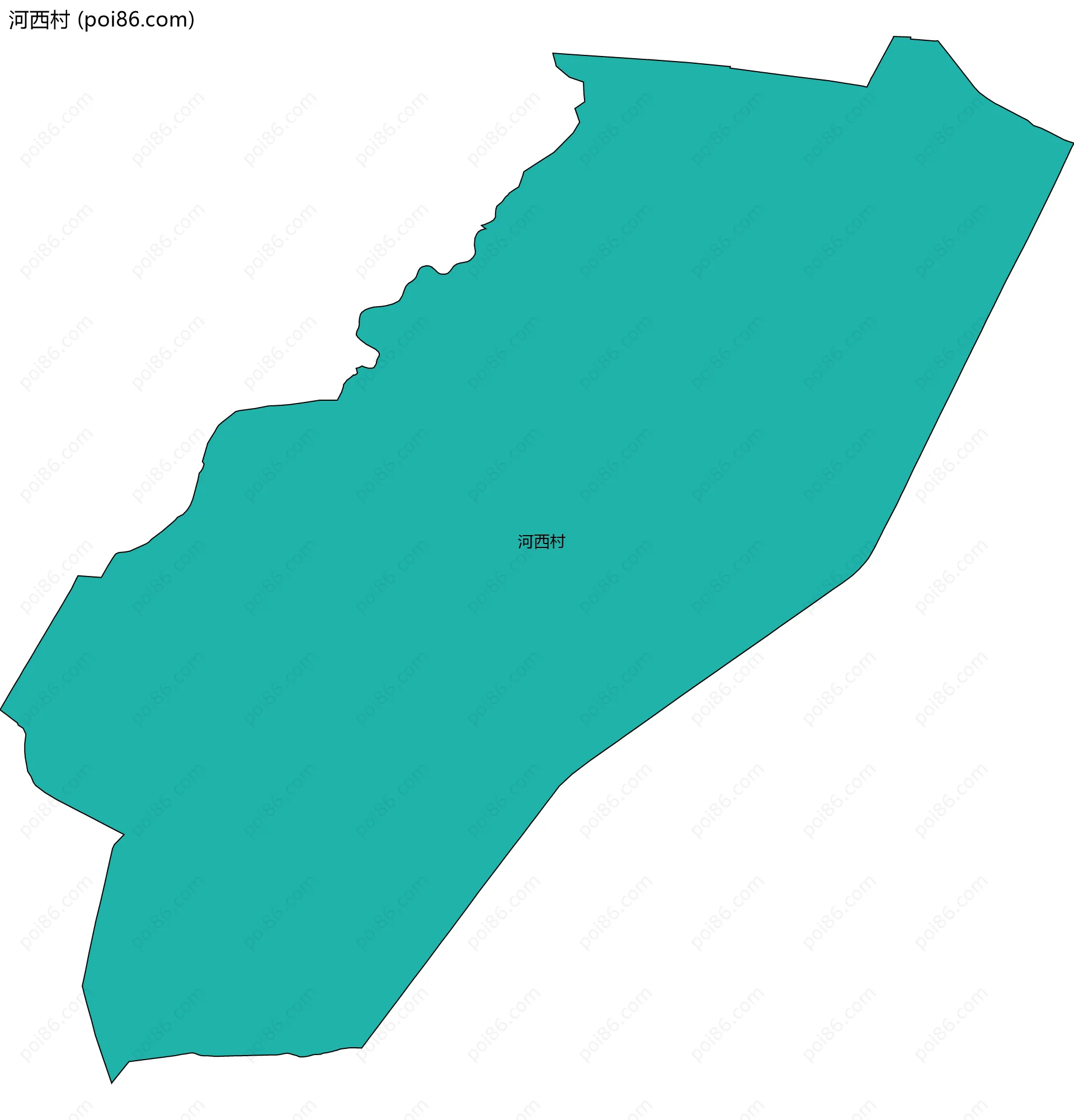河西村边界地图