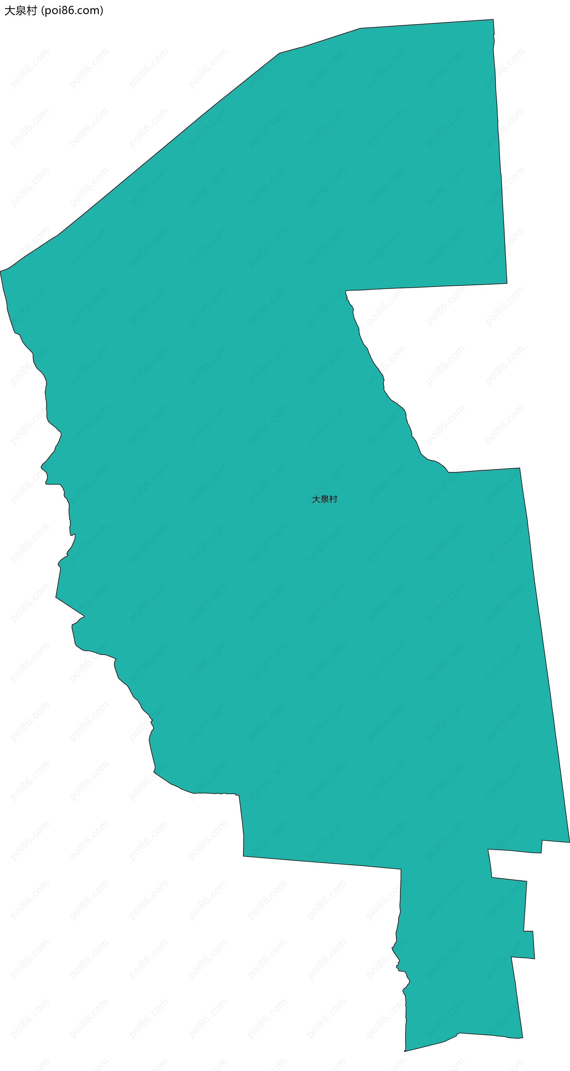 大泉村边界地图