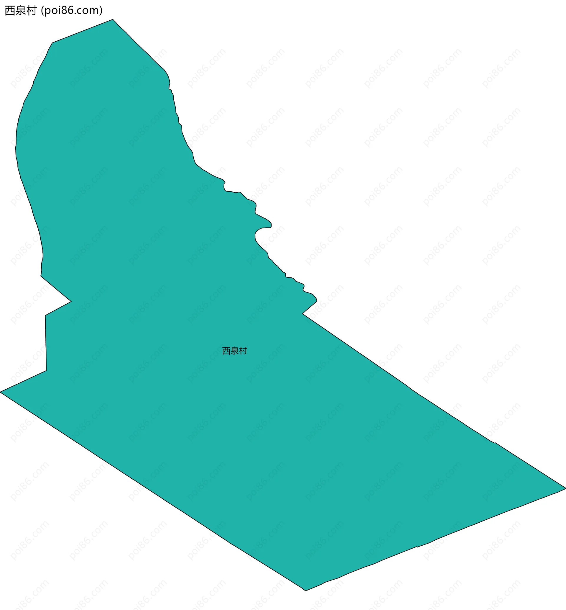 西泉村边界地图