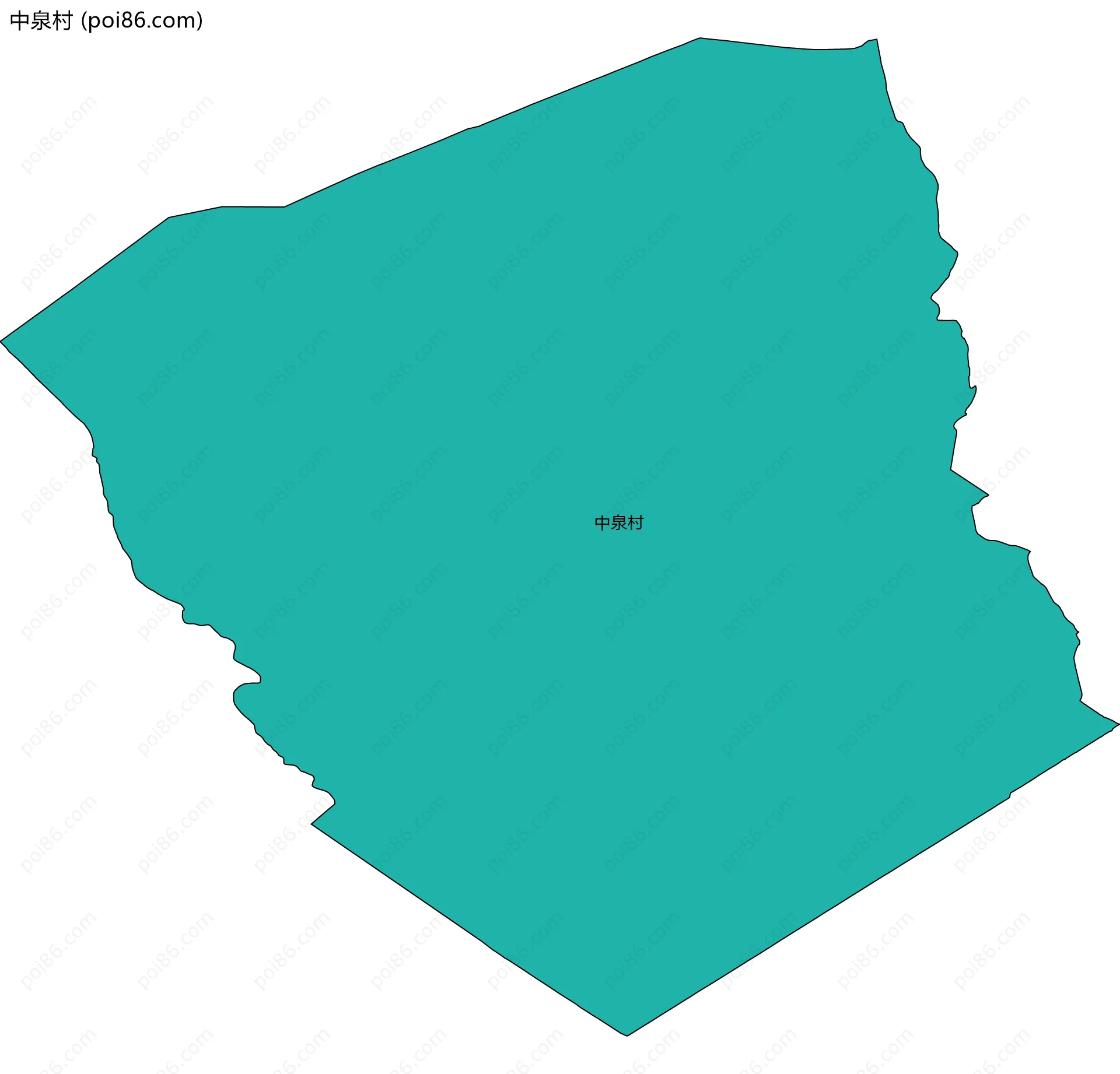 中泉村边界地图