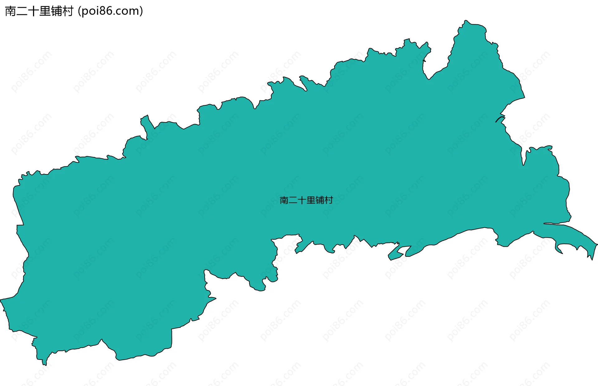 南二十里铺村边界地图