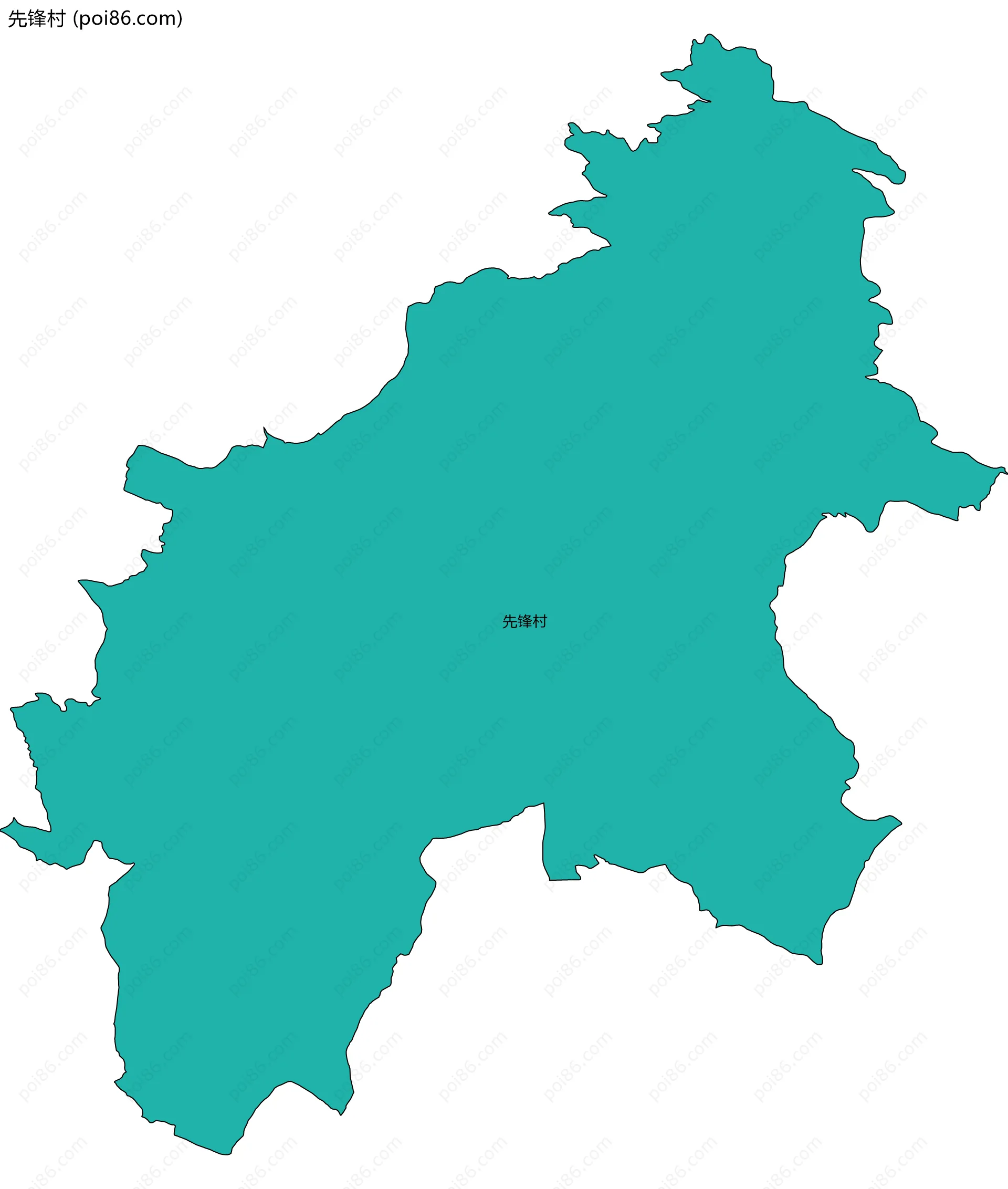 先锋村边界地图