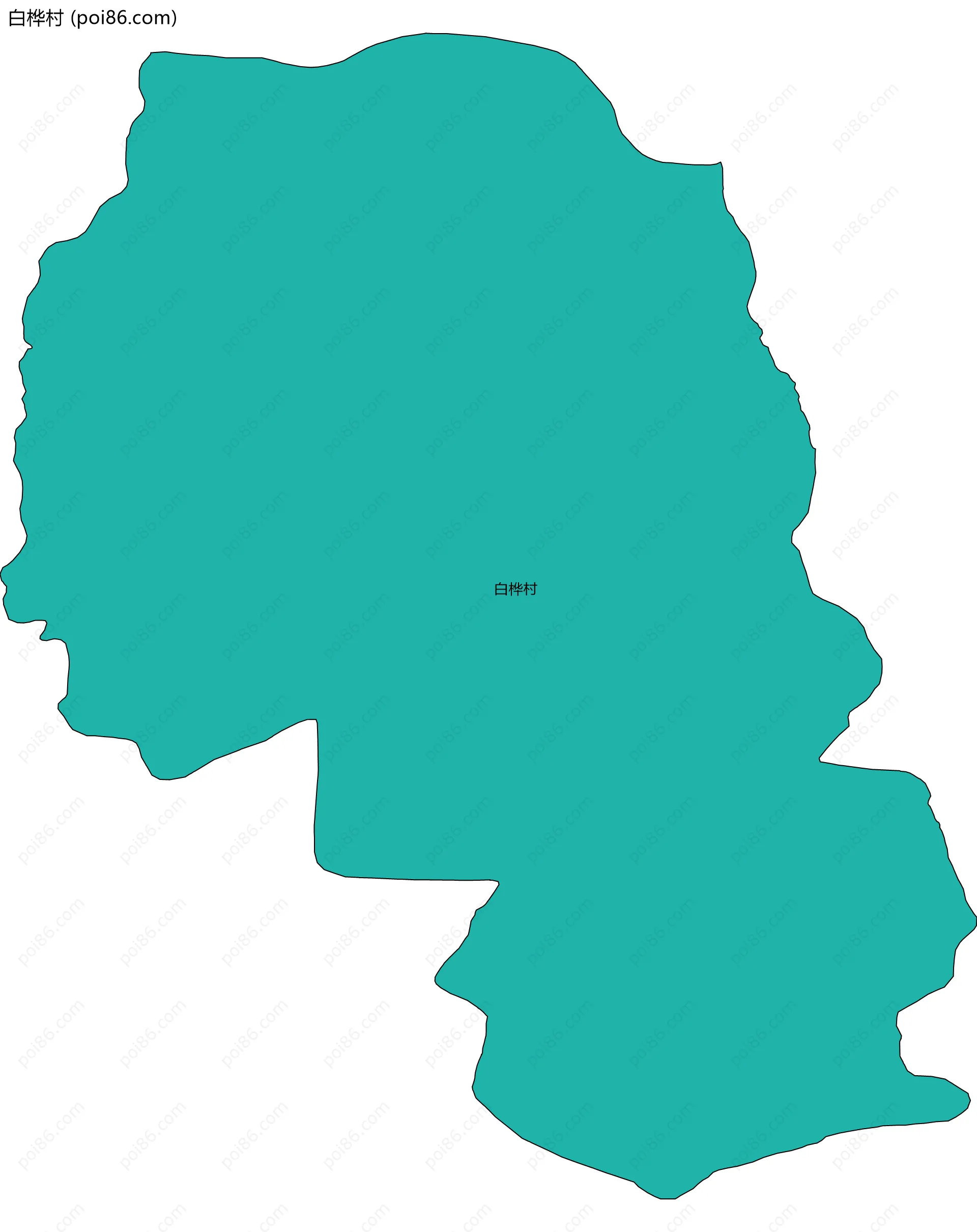 白桦村边界地图