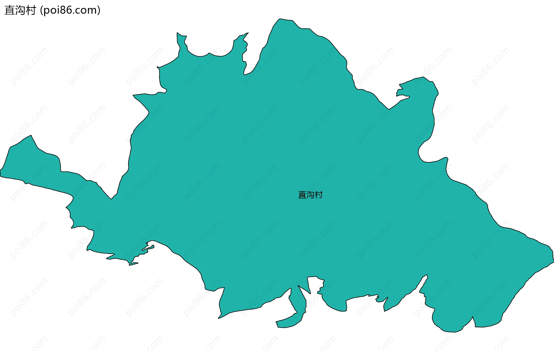 直沟村边界地图