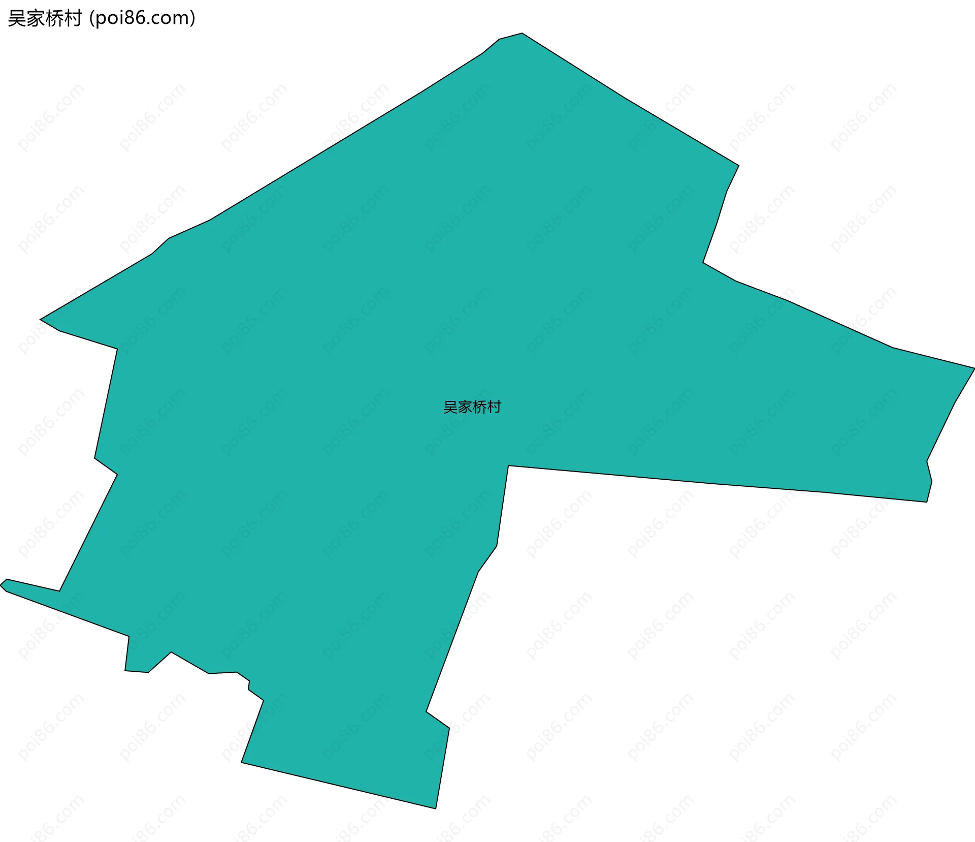 吴家桥村边界地图