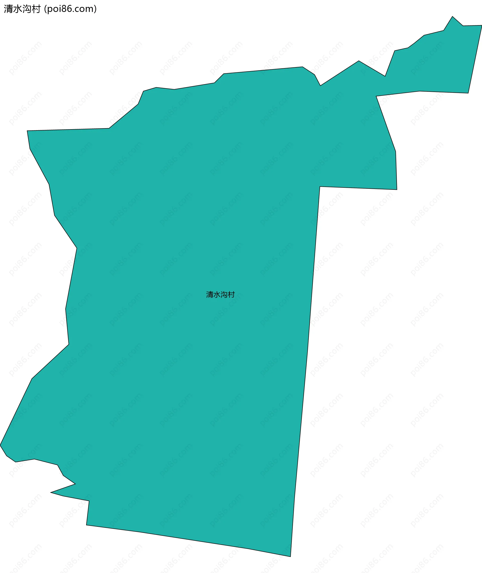 清水沟村边界地图