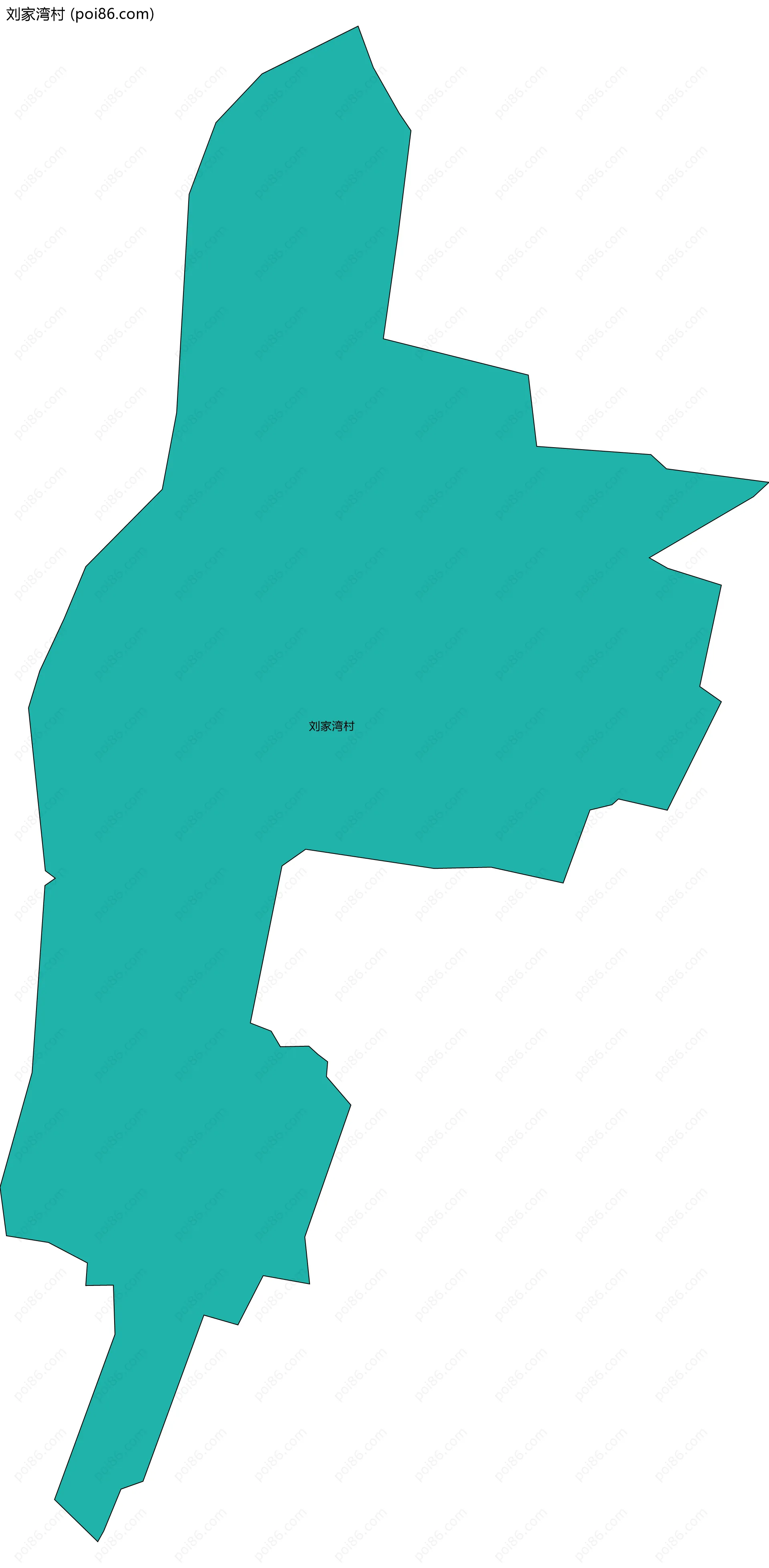 刘家湾村边界地图