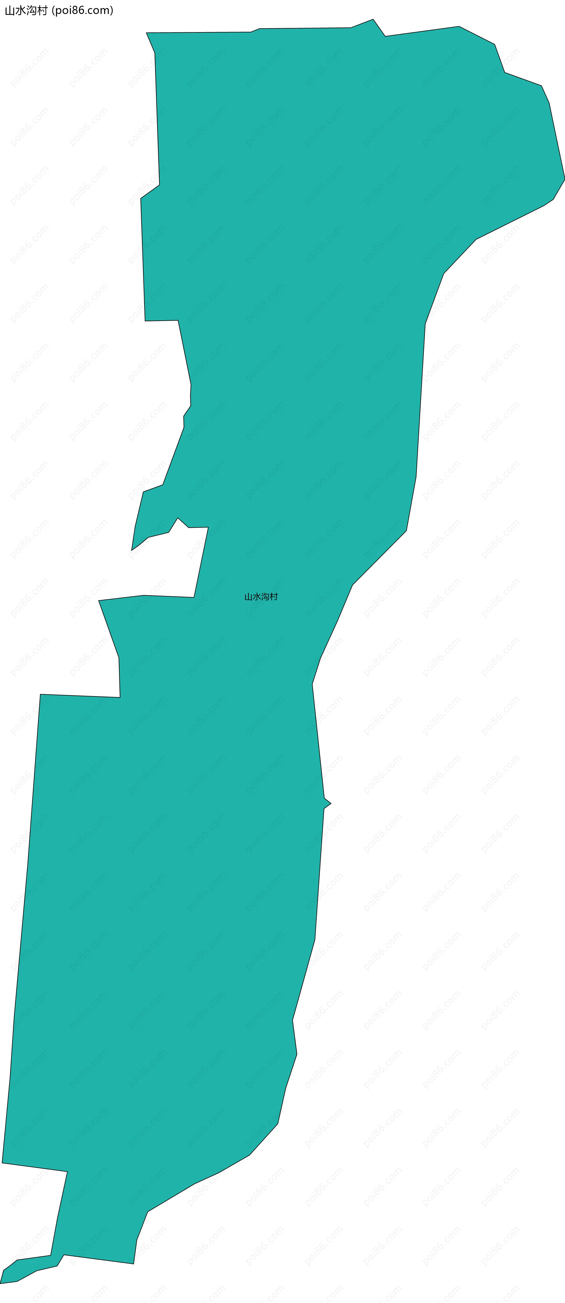 山水沟村边界地图