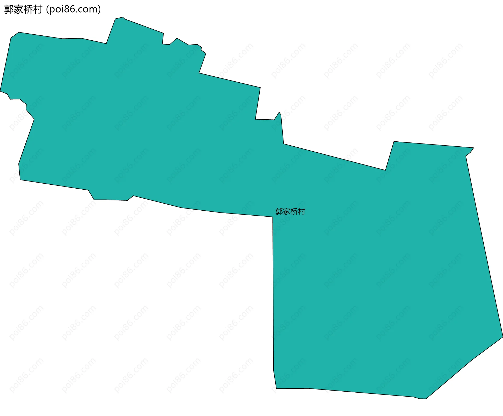 郭家桥村边界地图