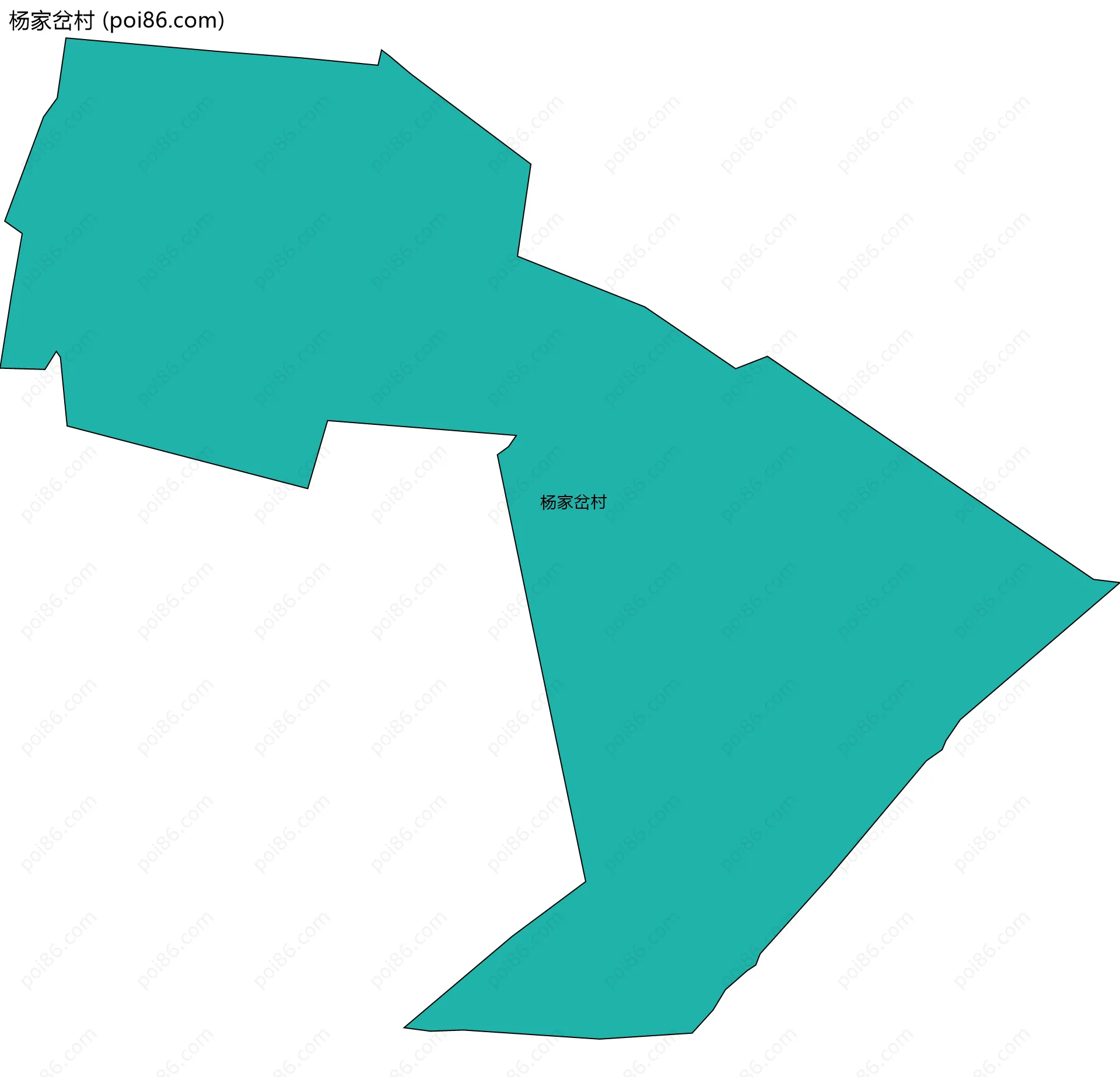 杨家岔村边界地图