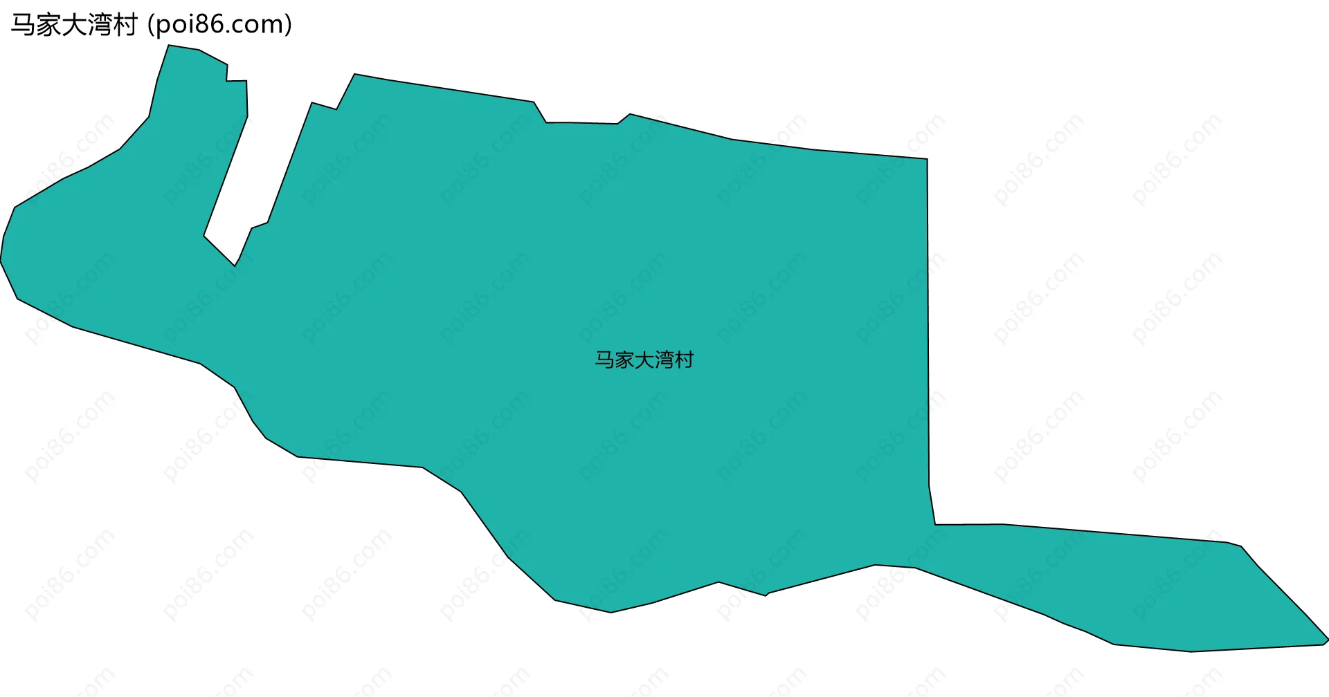 马家大湾村边界地图