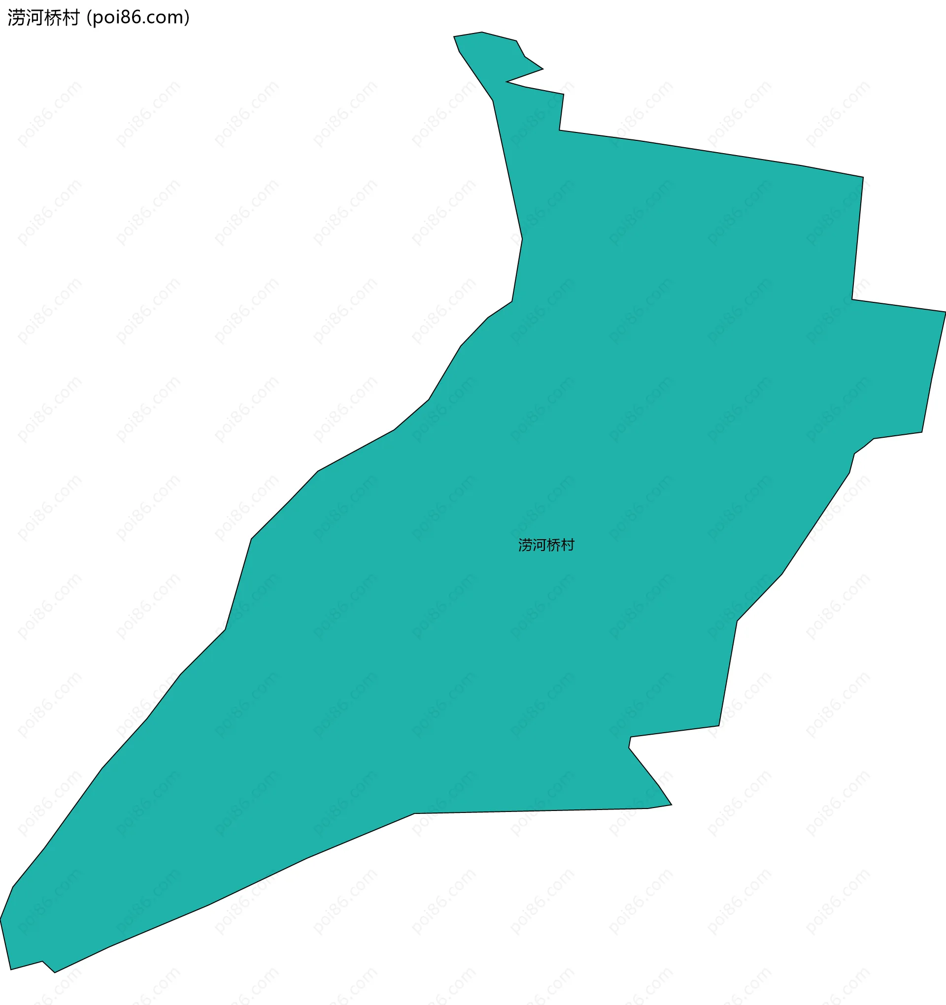 涝河桥村边界地图