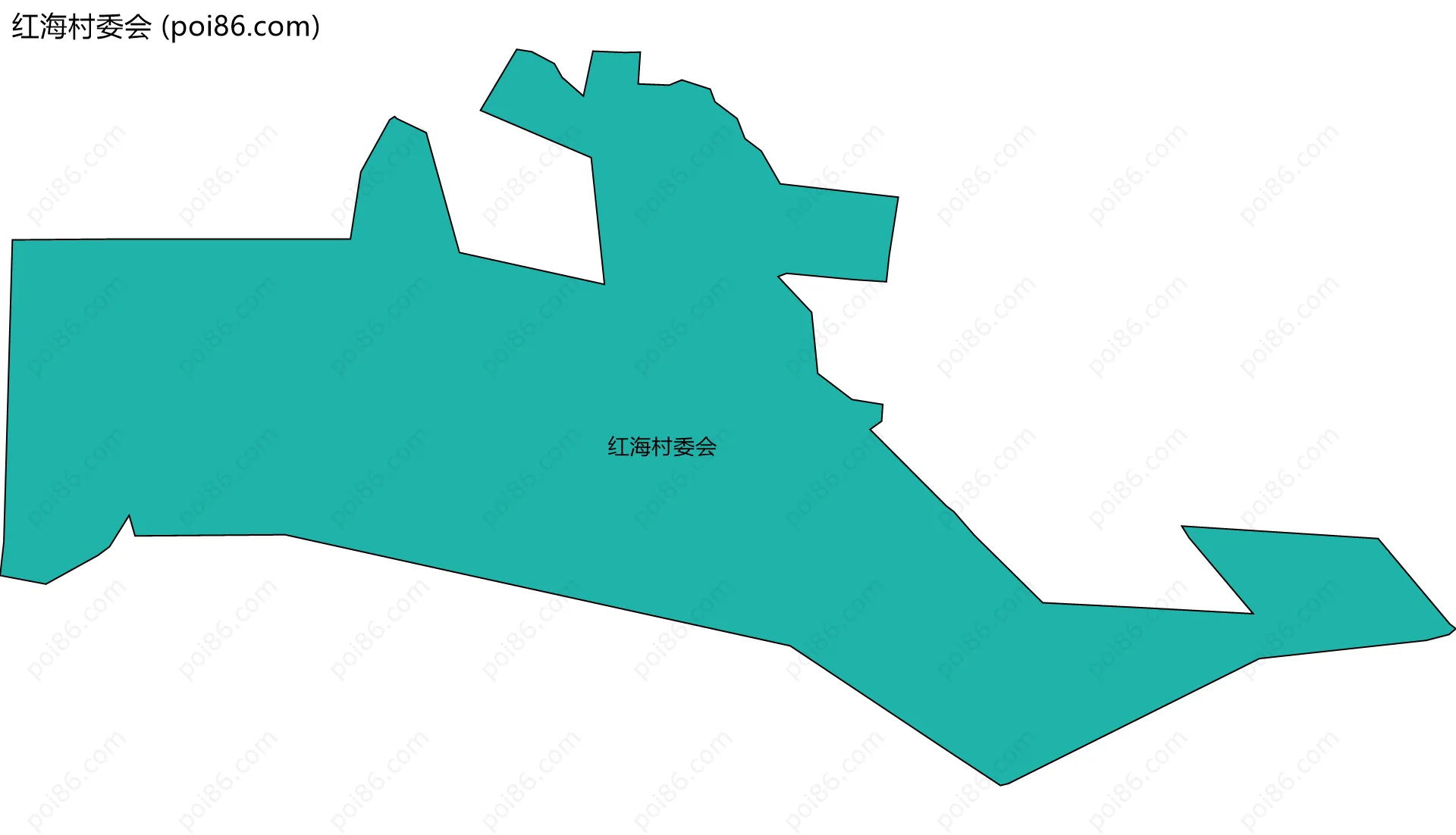 红海村委会边界地图