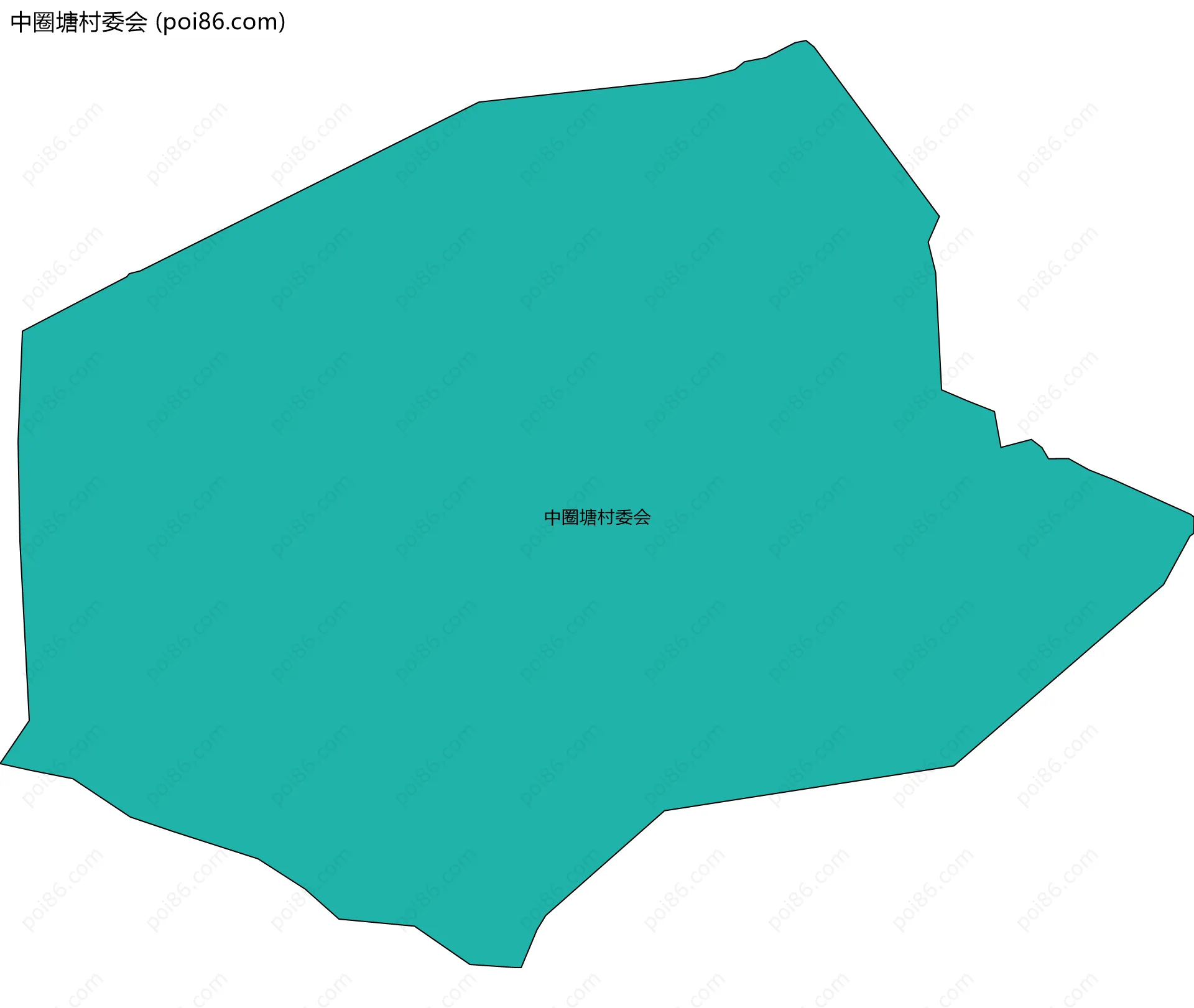 中圈塘村委会边界地图