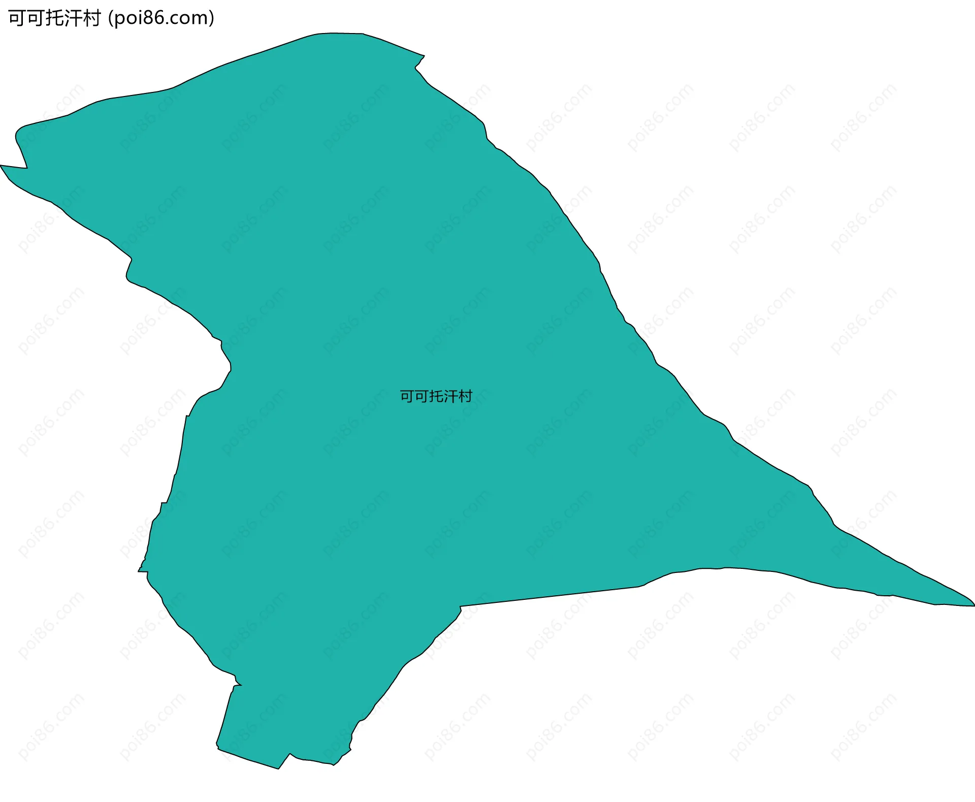 可可托汗村边界地图