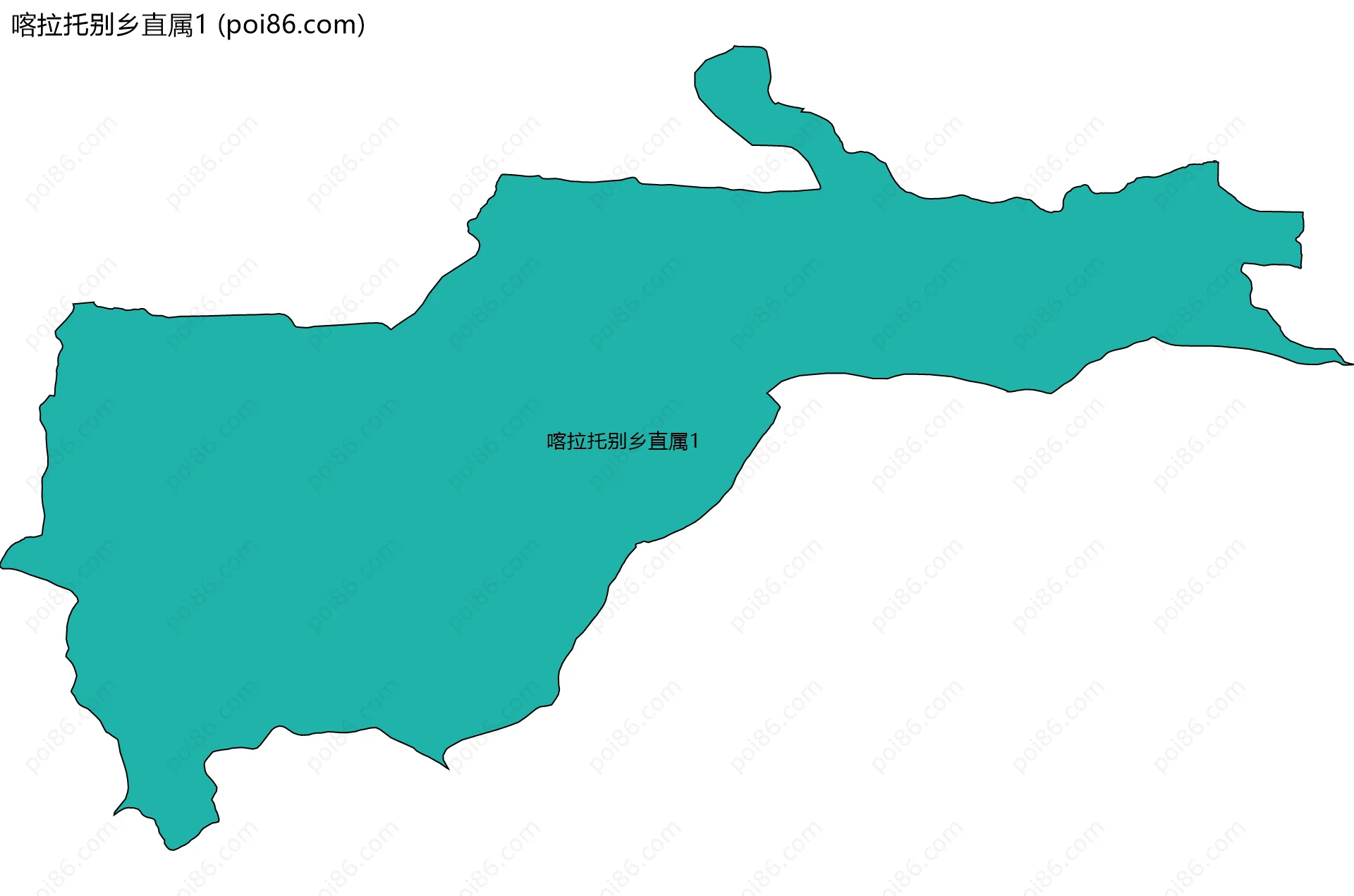 喀拉托别乡直属1边界地图