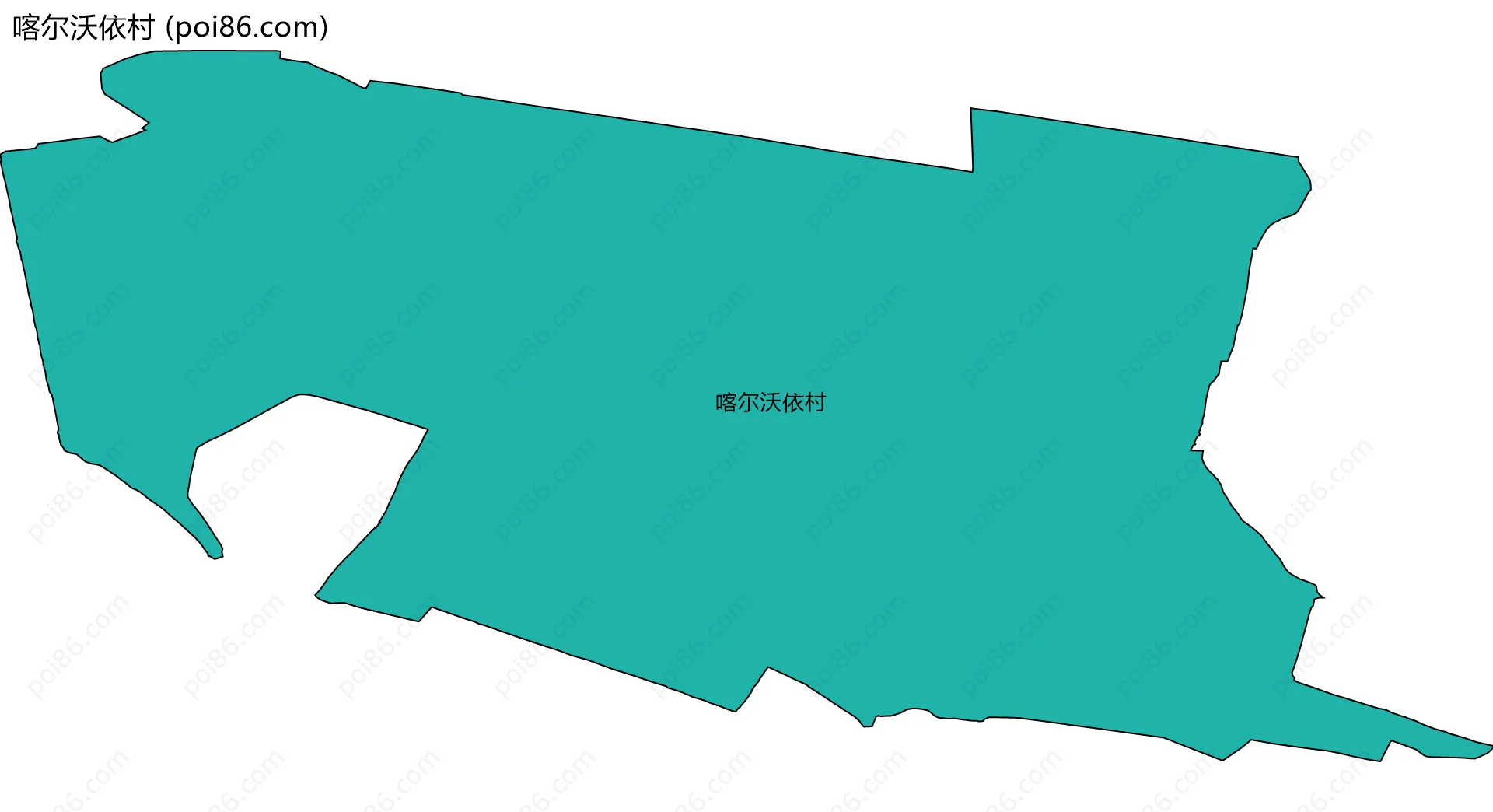 喀尔沃依村边界地图
