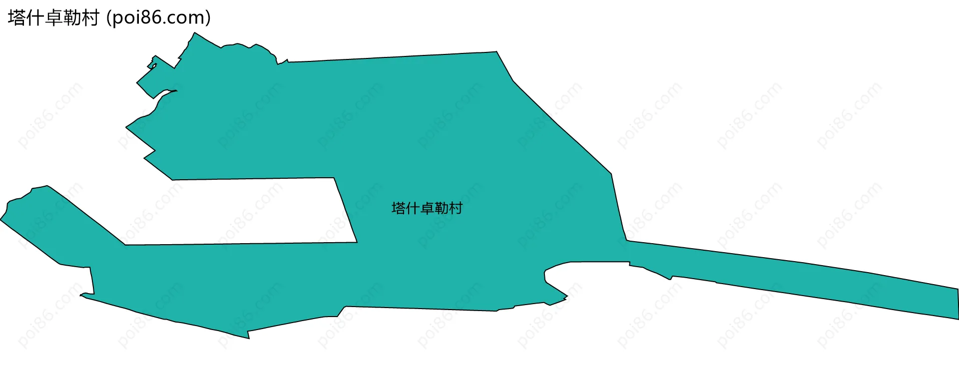 塔什卓勒村边界地图