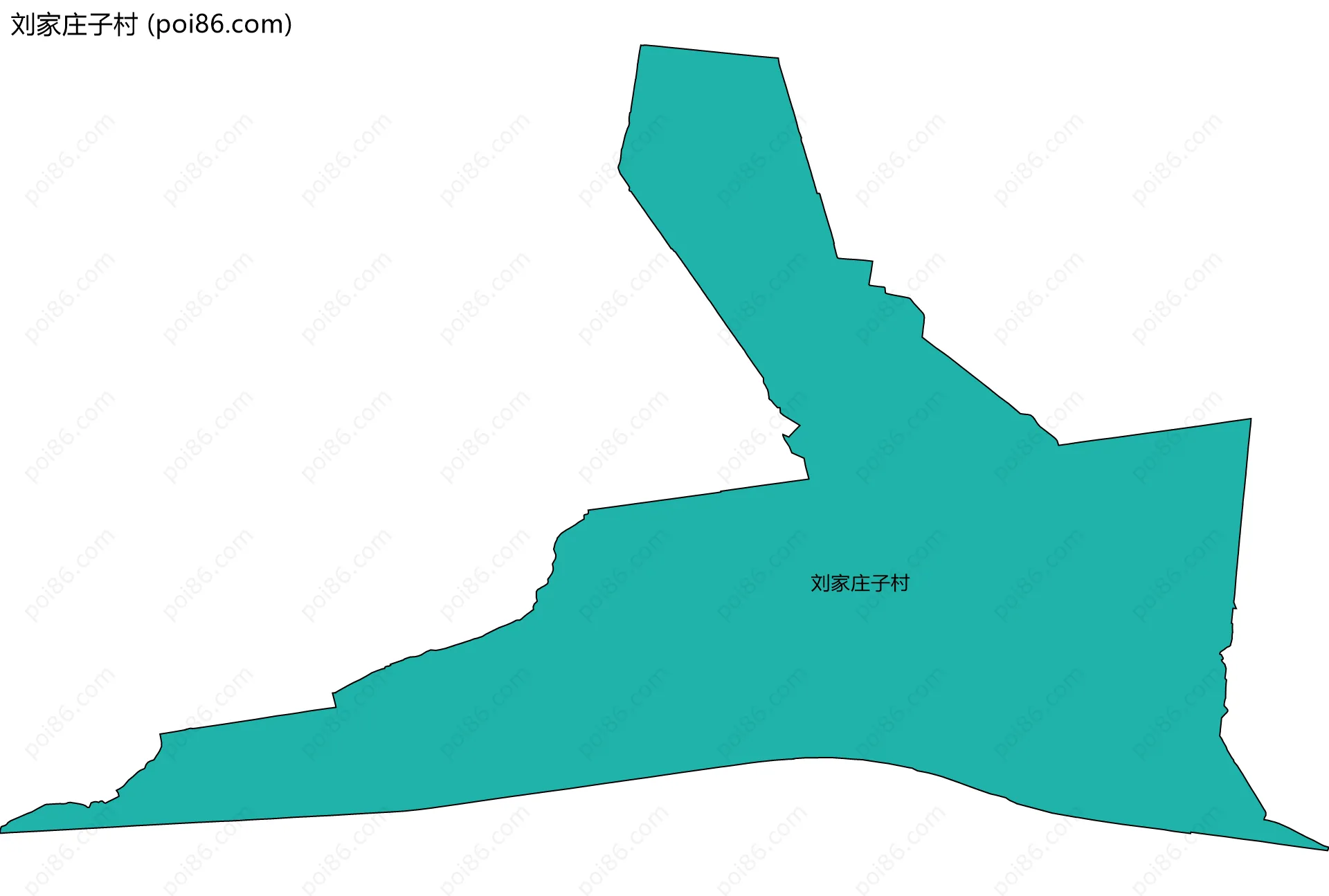 刘家庄子村边界地图