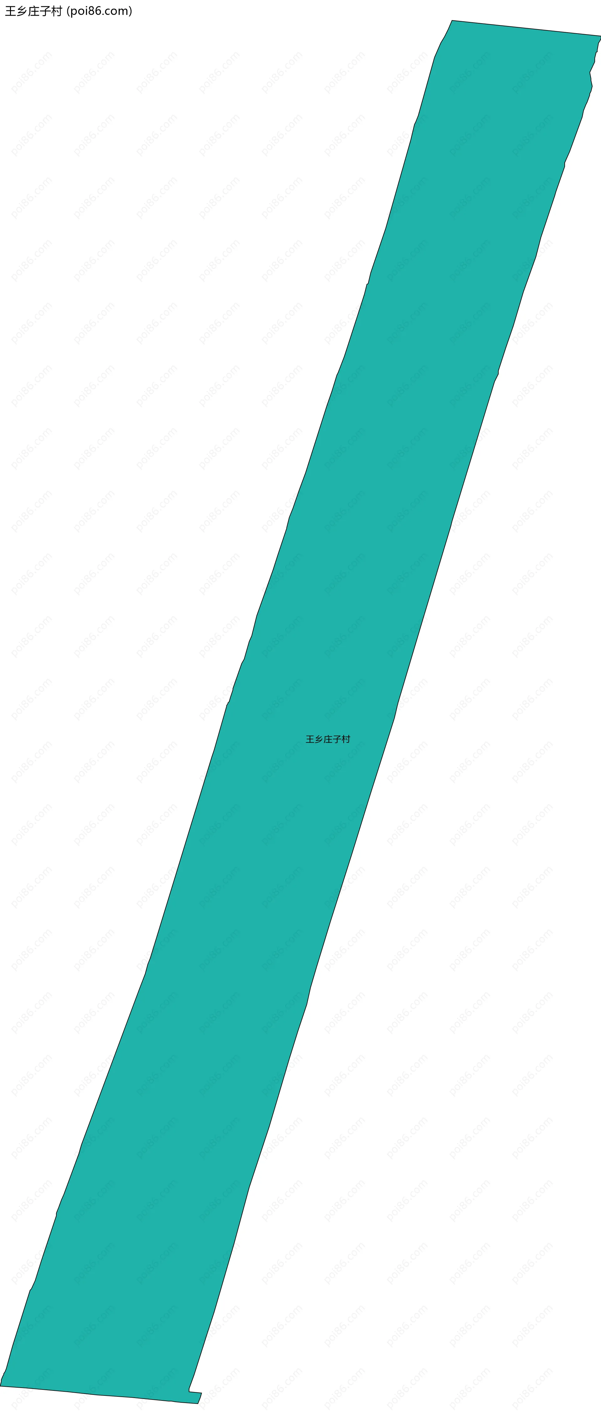 王乡庄子村边界地图