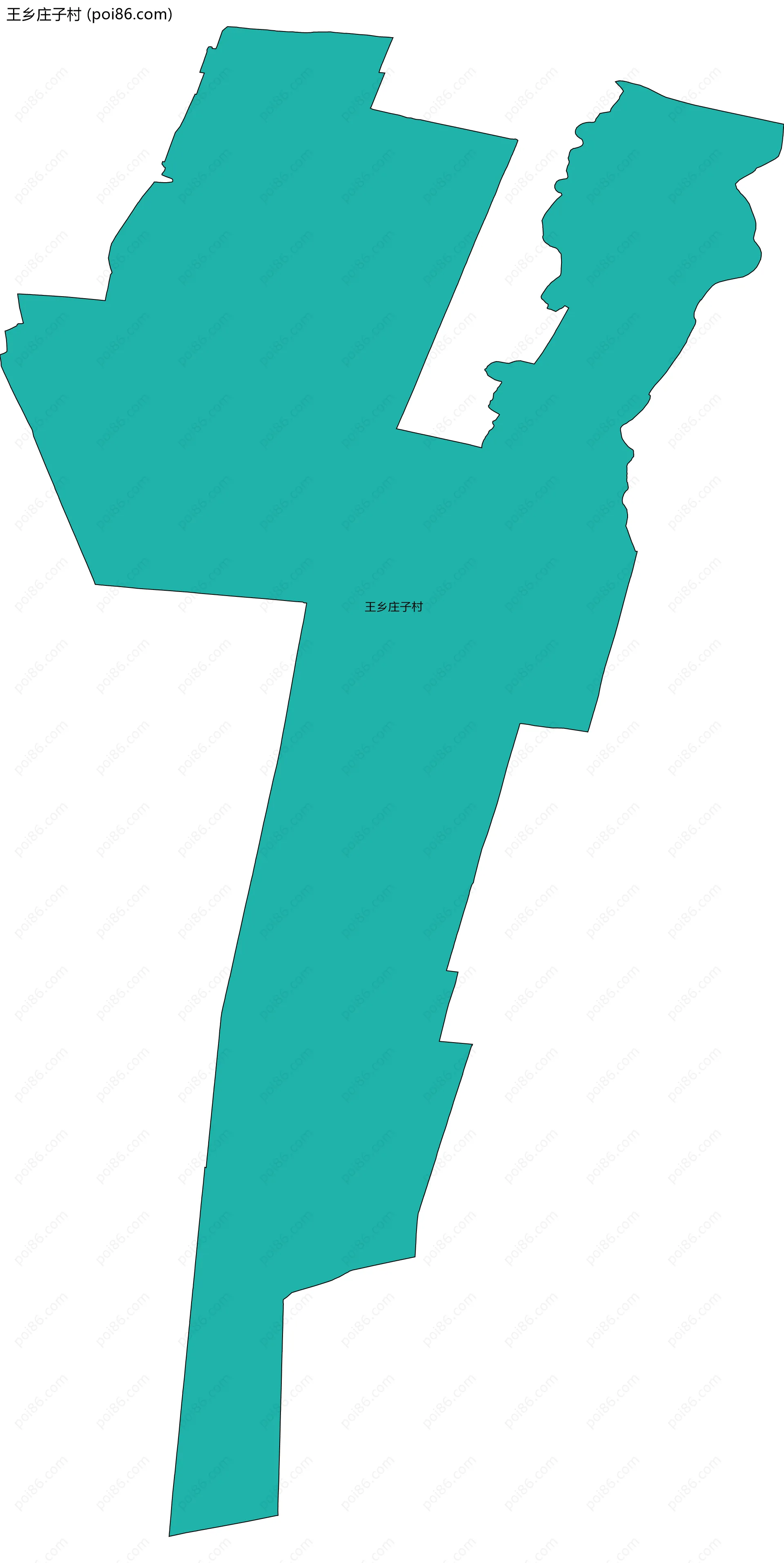 王乡庄子村边界地图